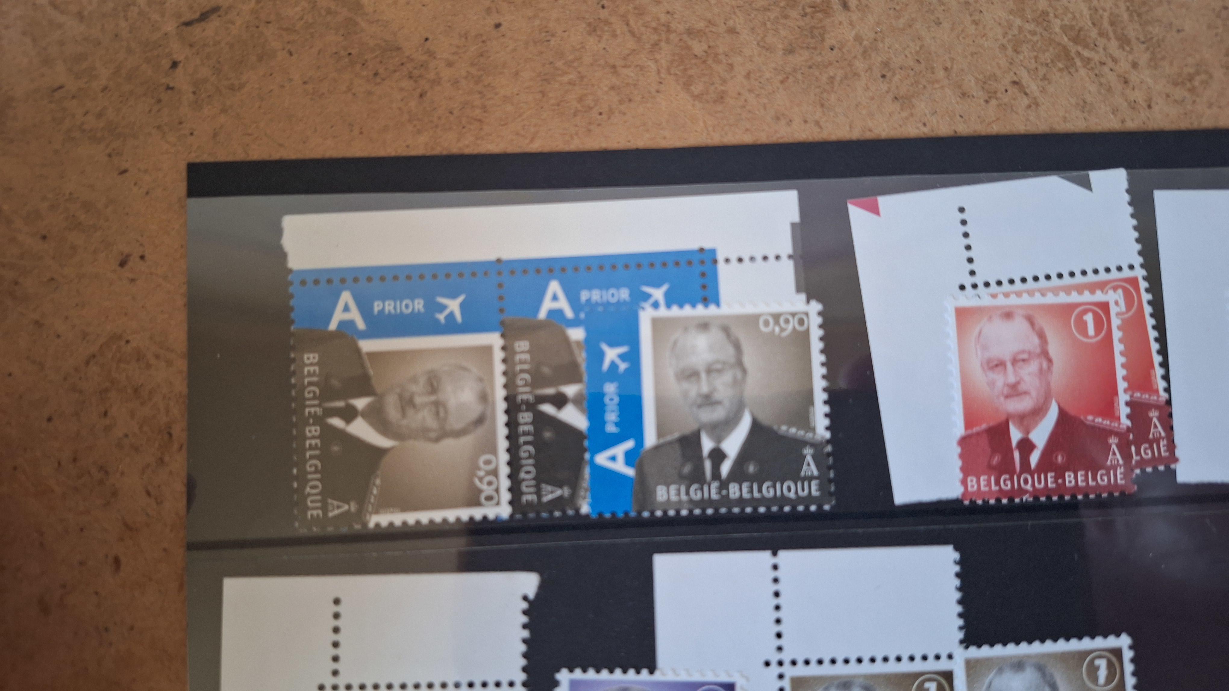 Losse postzegels Koning Albert II met waardenummers en prior – foto 4 – kavel bij Goeiendeal