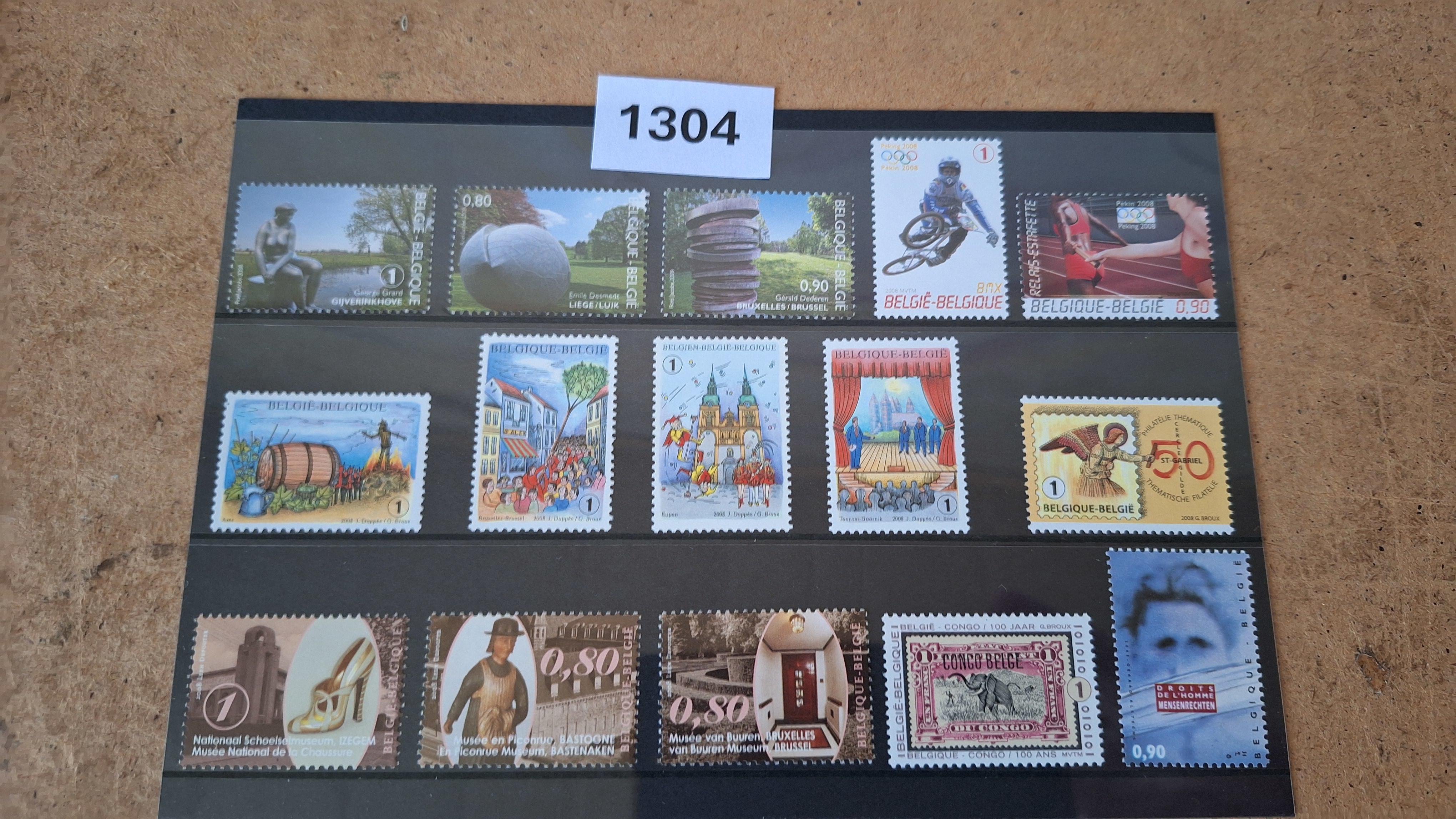 Losse postzegels Diverse Belgische uitgiften (14 stuks) – kavel bij Goeiendeal