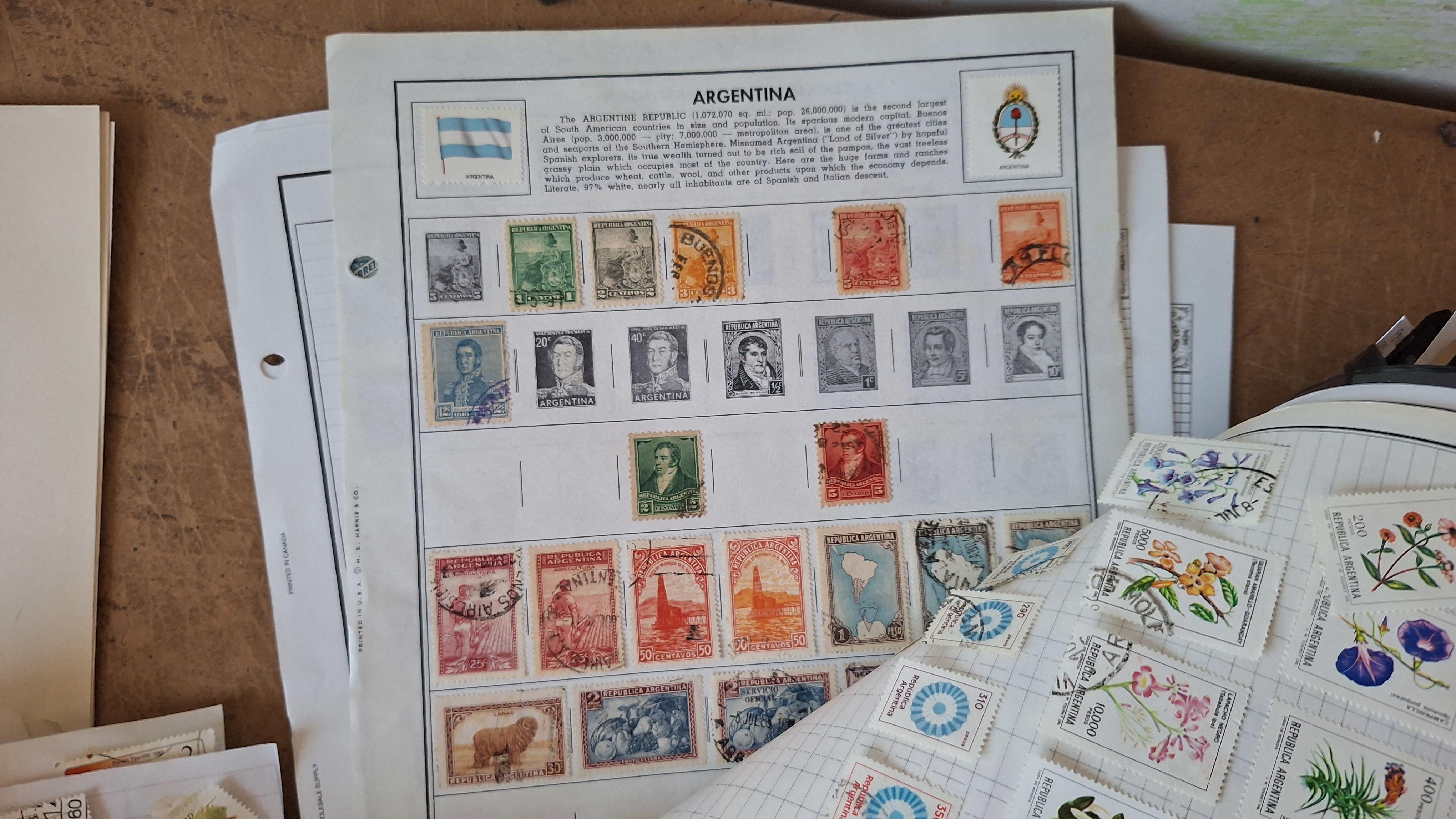 Verzameling postzegels op insteekbladen en losse bladen, diverse landen en thema's – foto 6 – kavel bij Goeiendeal