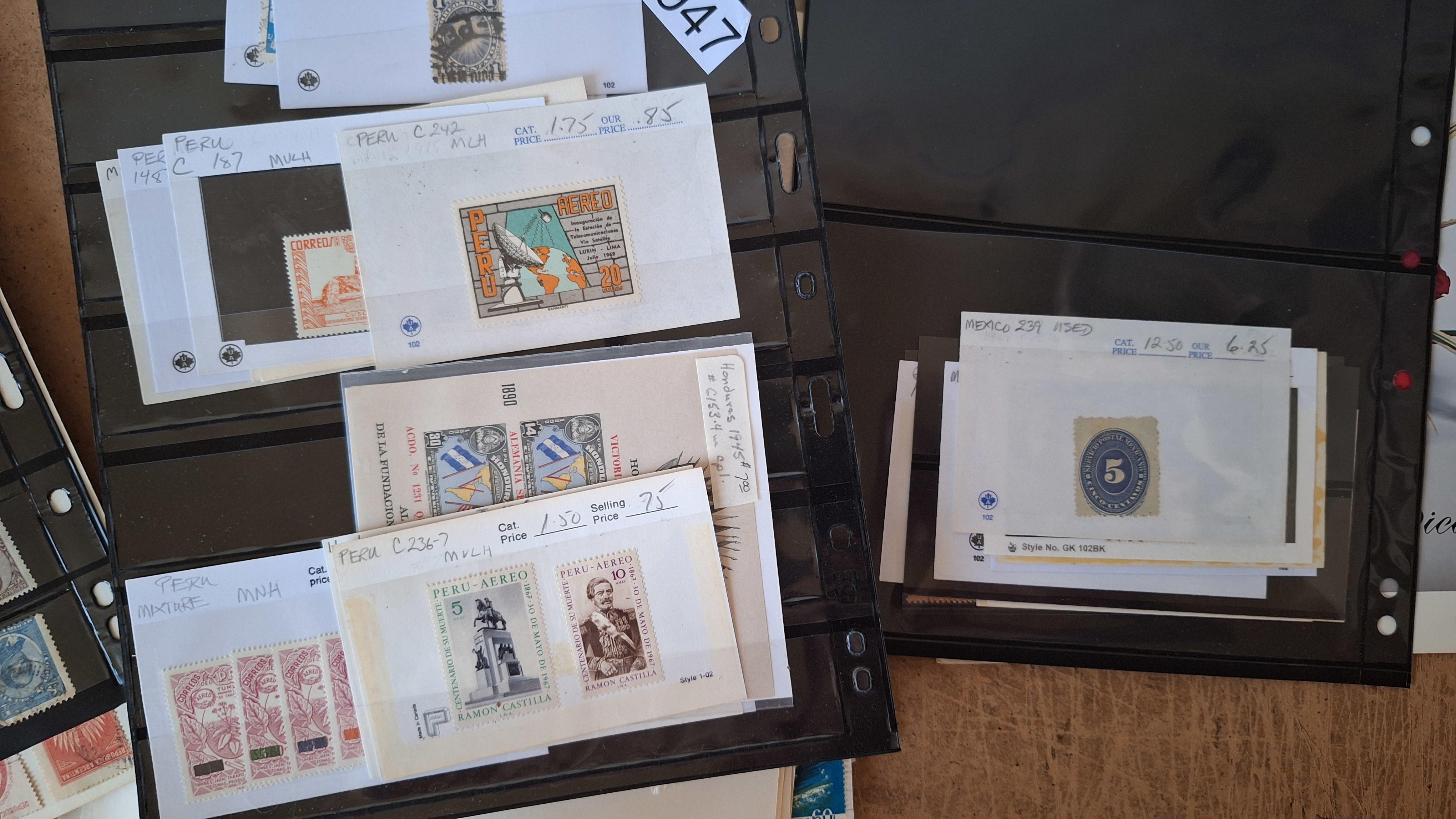 Verzameling postzegels op insteekbladen en losse bladen, diverse landen en thema's – foto 10 – kavel bij Goeiendeal