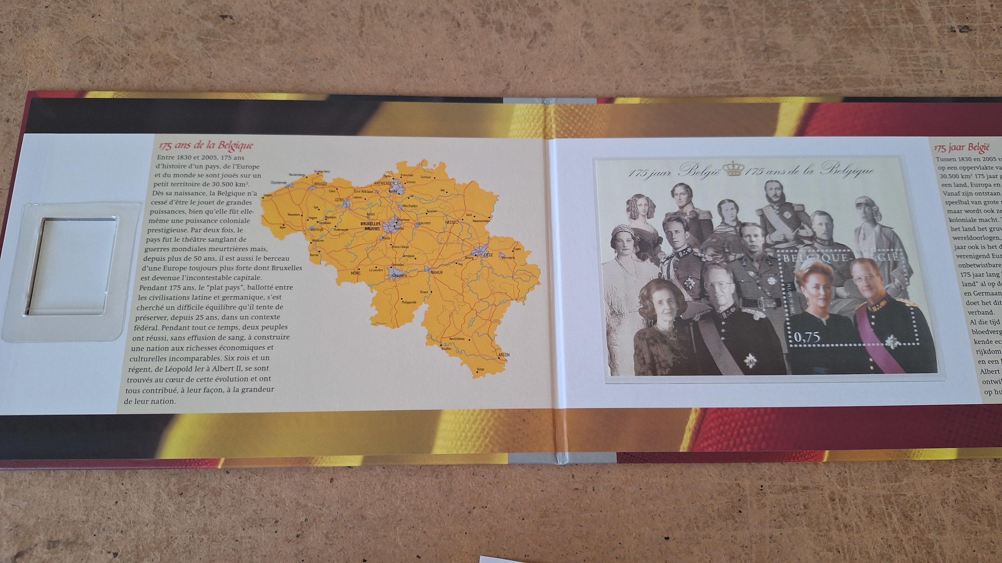 Herdenkingsboekje of luxevel 175 jaar België – foto 3 – kavel bij Goeiendeal