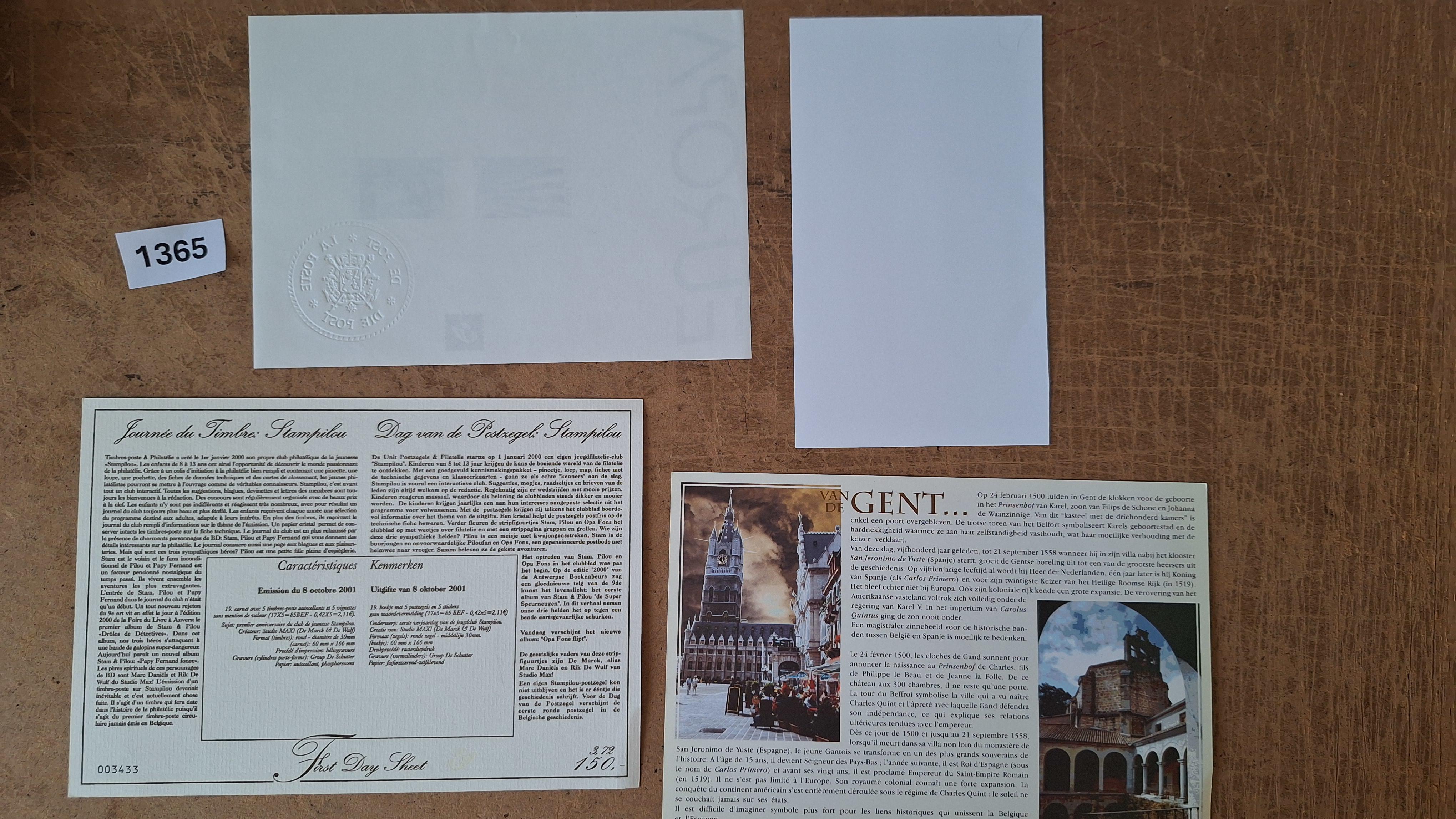 FDC-enveloppen, luxevel Carolus Quintus en herdenkingskaart Koning Albert II – foto 2 – kavel bij Goeiendeal
