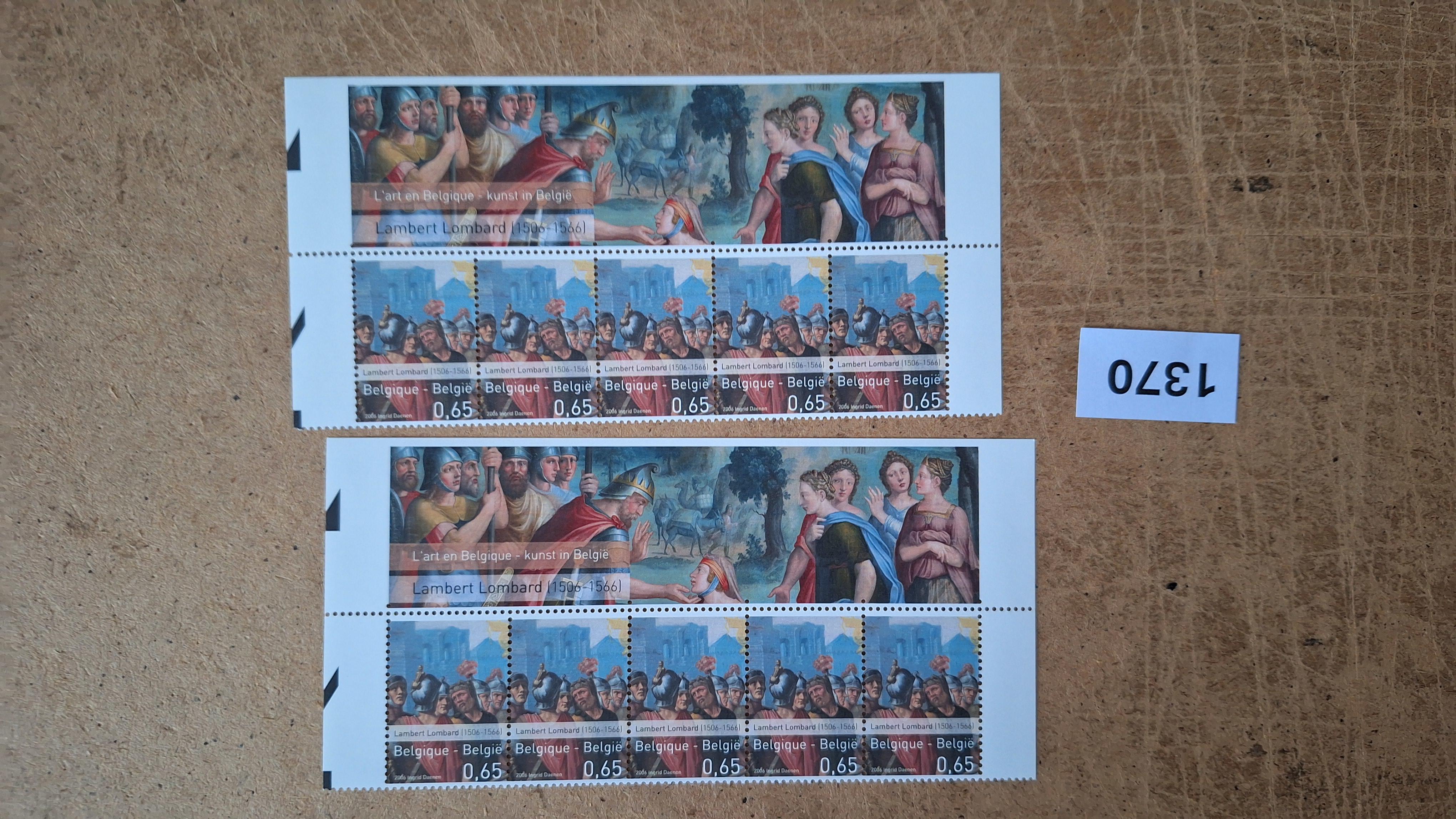 Postzegelstroken Kunst in België Lambert Lombard – kavel bij Goeiendeal