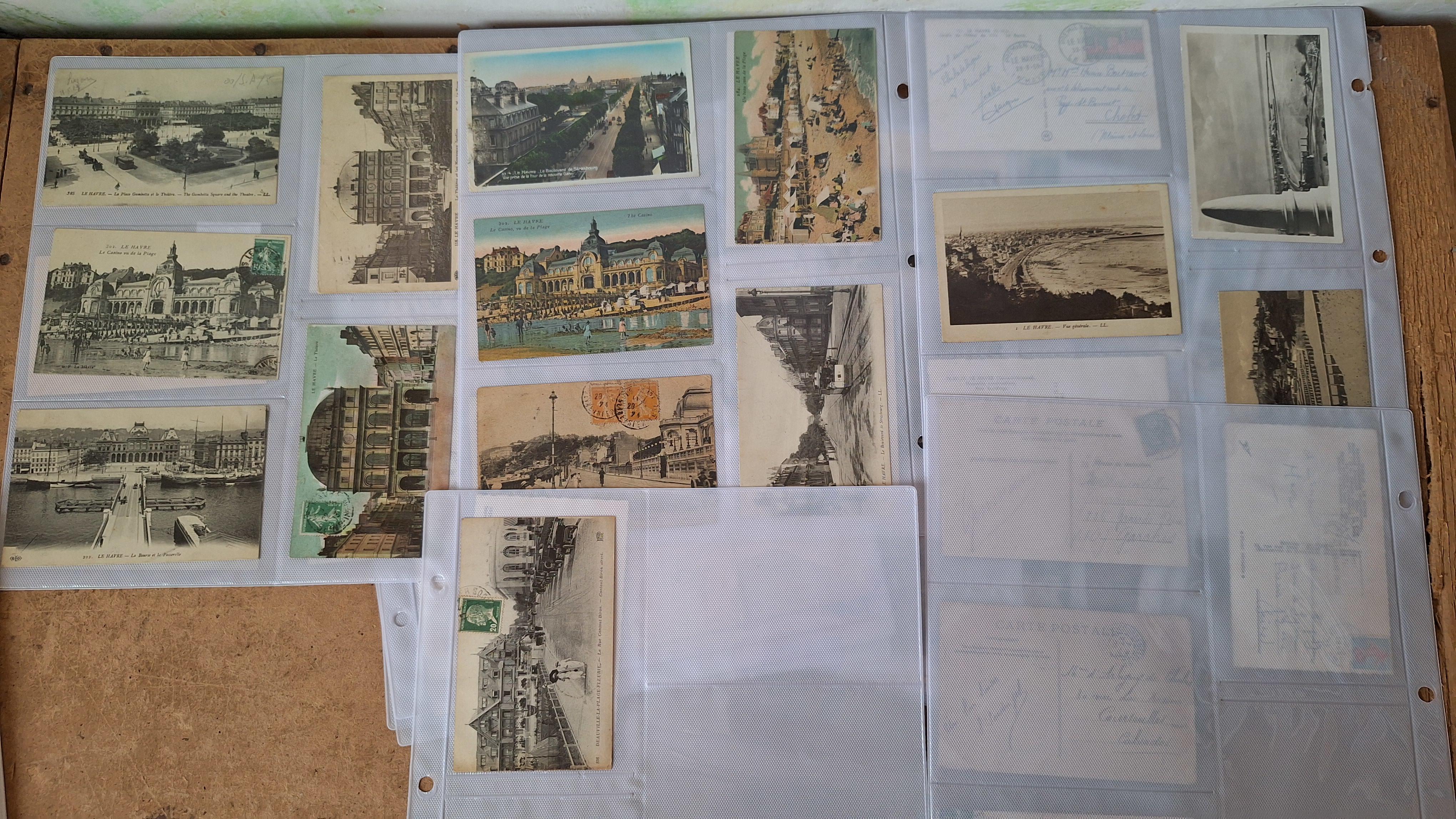 Historische internationale vnl Frankrijk Ansichtkaarten voorzien met en zonder postzegel in insteekbladen – foto 2 – kavel bij Goeiendeal