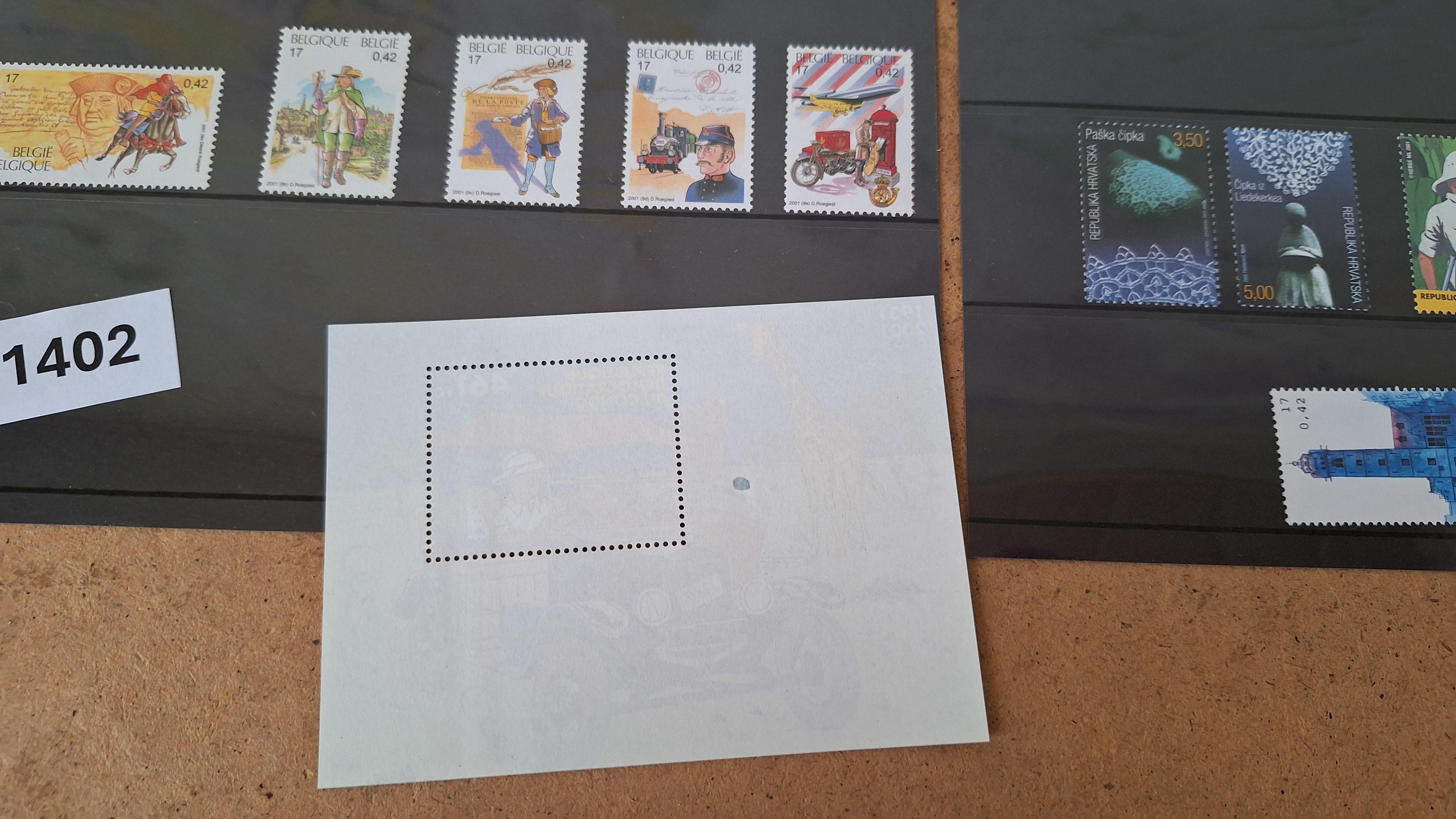 Losse postzegels Kuifje en stripfiguren met postzegelblok Democratische Republiek Congo en diverse Europese molen-en natuurzegels – foto 2 – kavel bij Goeiendeal
