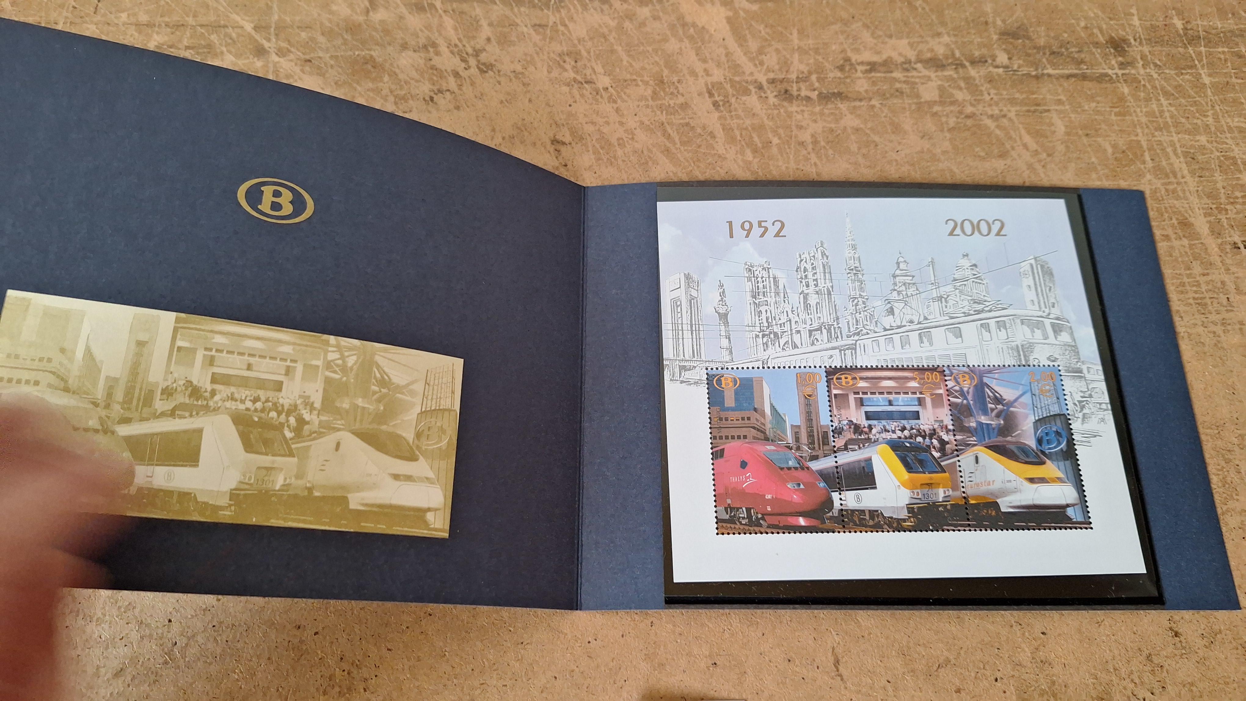 Herdenkingsboekje of luxevel NMBS / SNCB 1952-2002 – foto 4 – kavel bij Goeiendeal