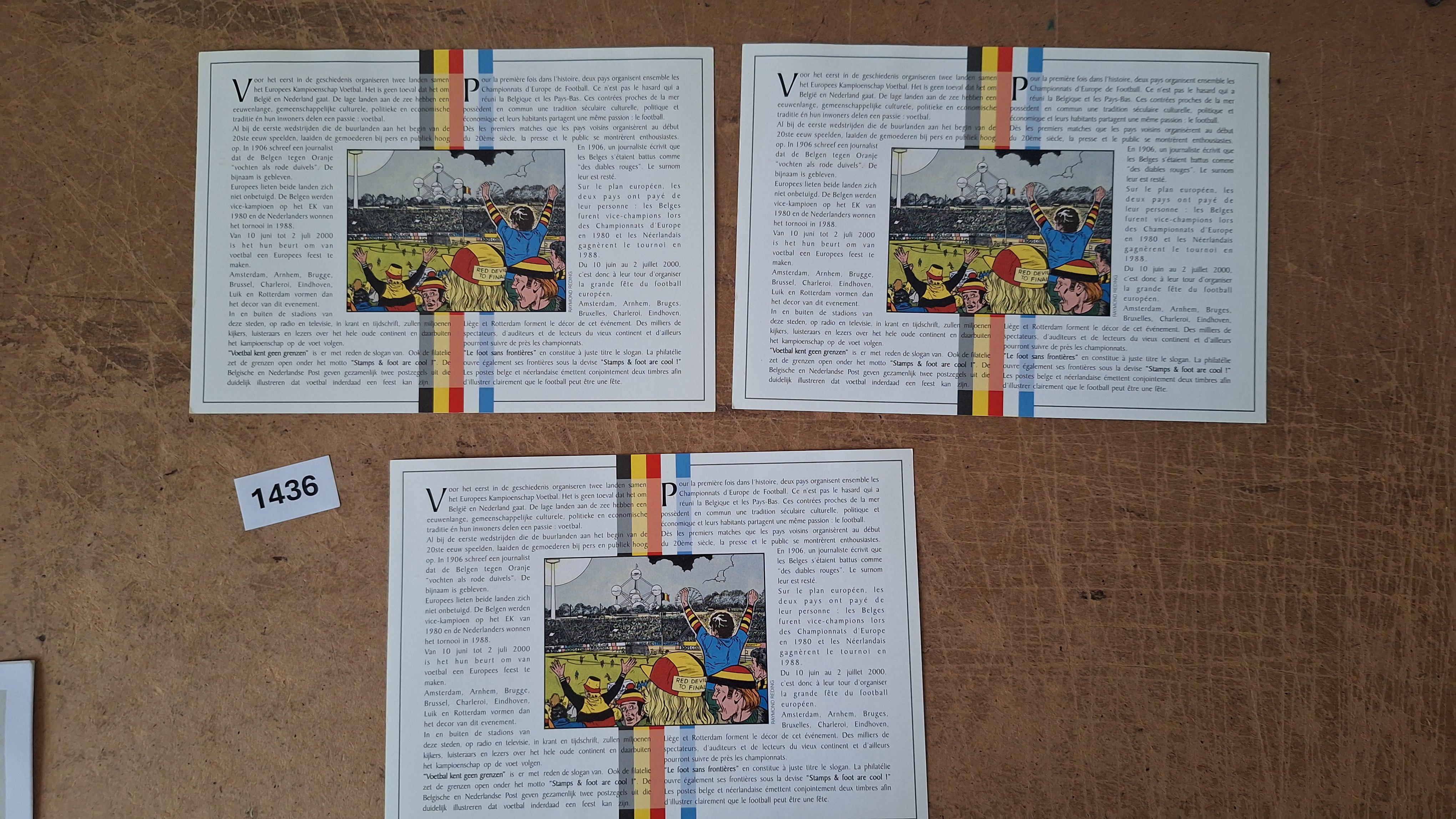 Postzegelvellen en kaarten Euro 2000 Stamps & foot are cool – foto 2 – kavel bij Goeiendeal