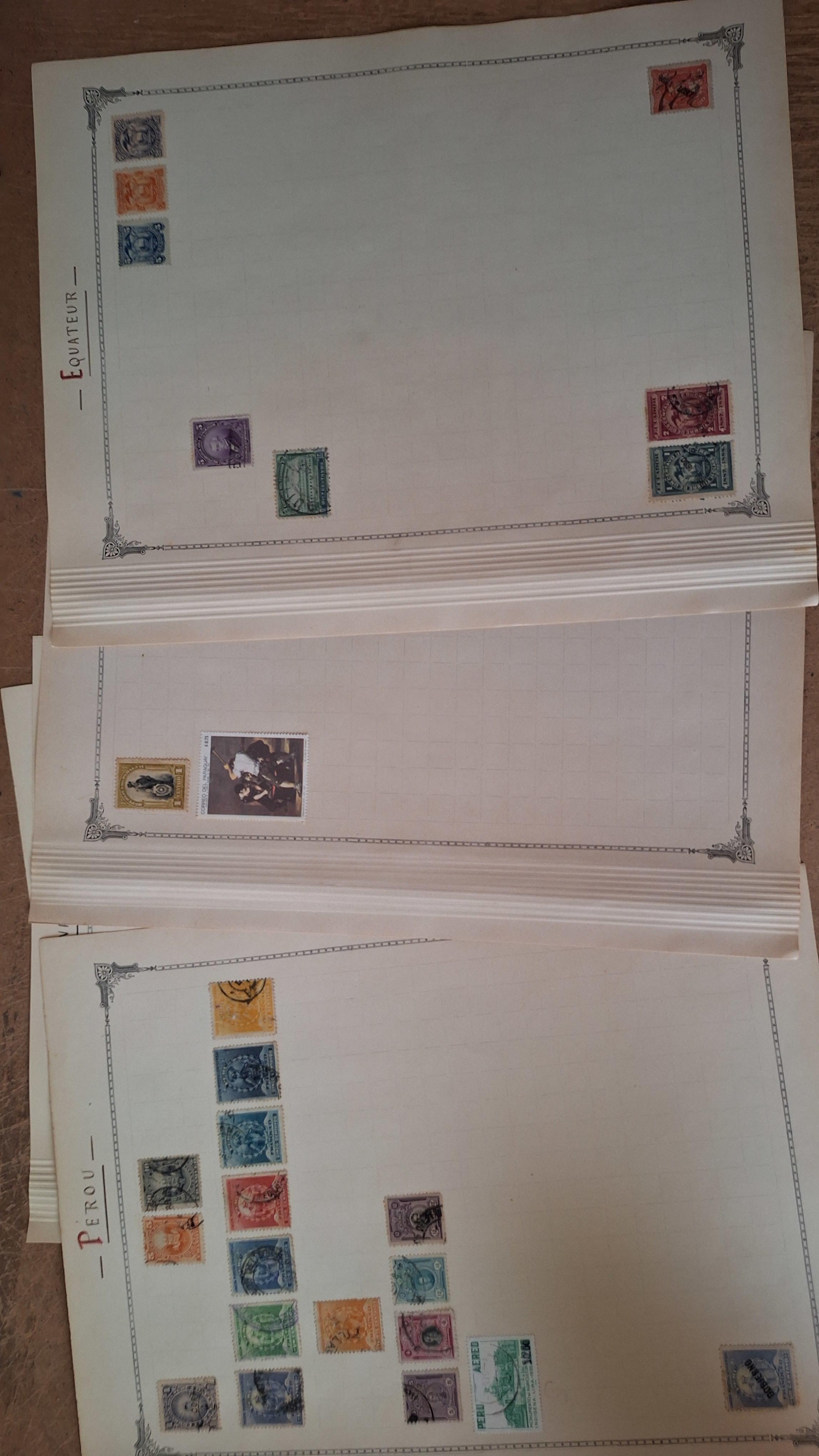 Postzegels op bladen verschillende landen – foto 4 – kavel bij Goeiendeal