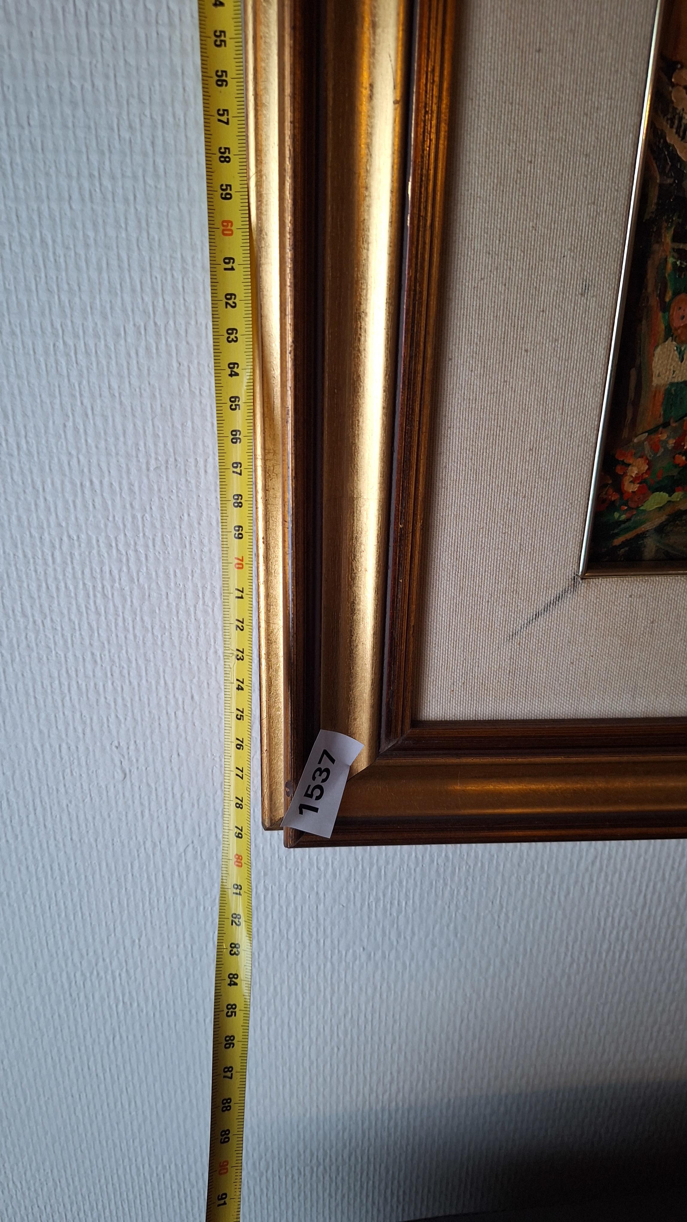 Schilderij Olieverf op doek, mediterraan stadsgezicht met grote boog, gesigneerd met certificaat – foto 5 – kavel bij Goeiendeal, Houthalen-Helchteren