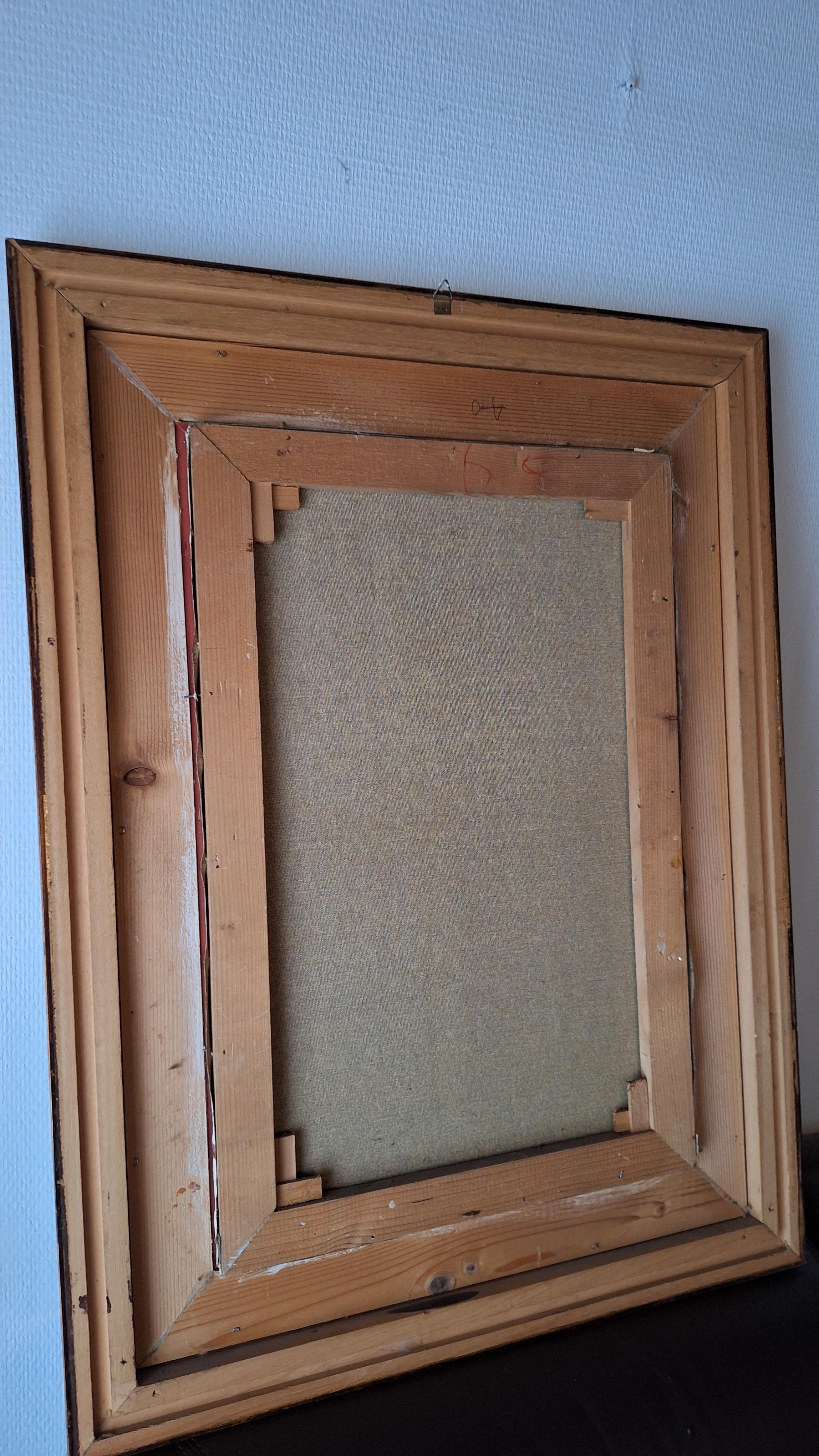 Schilderij Olieverf op doek, mediterraan stadsgezicht met grote boog, gesigneerd met certificaat – foto 6 – kavel bij Goeiendeal, Houthalen-Helchteren
