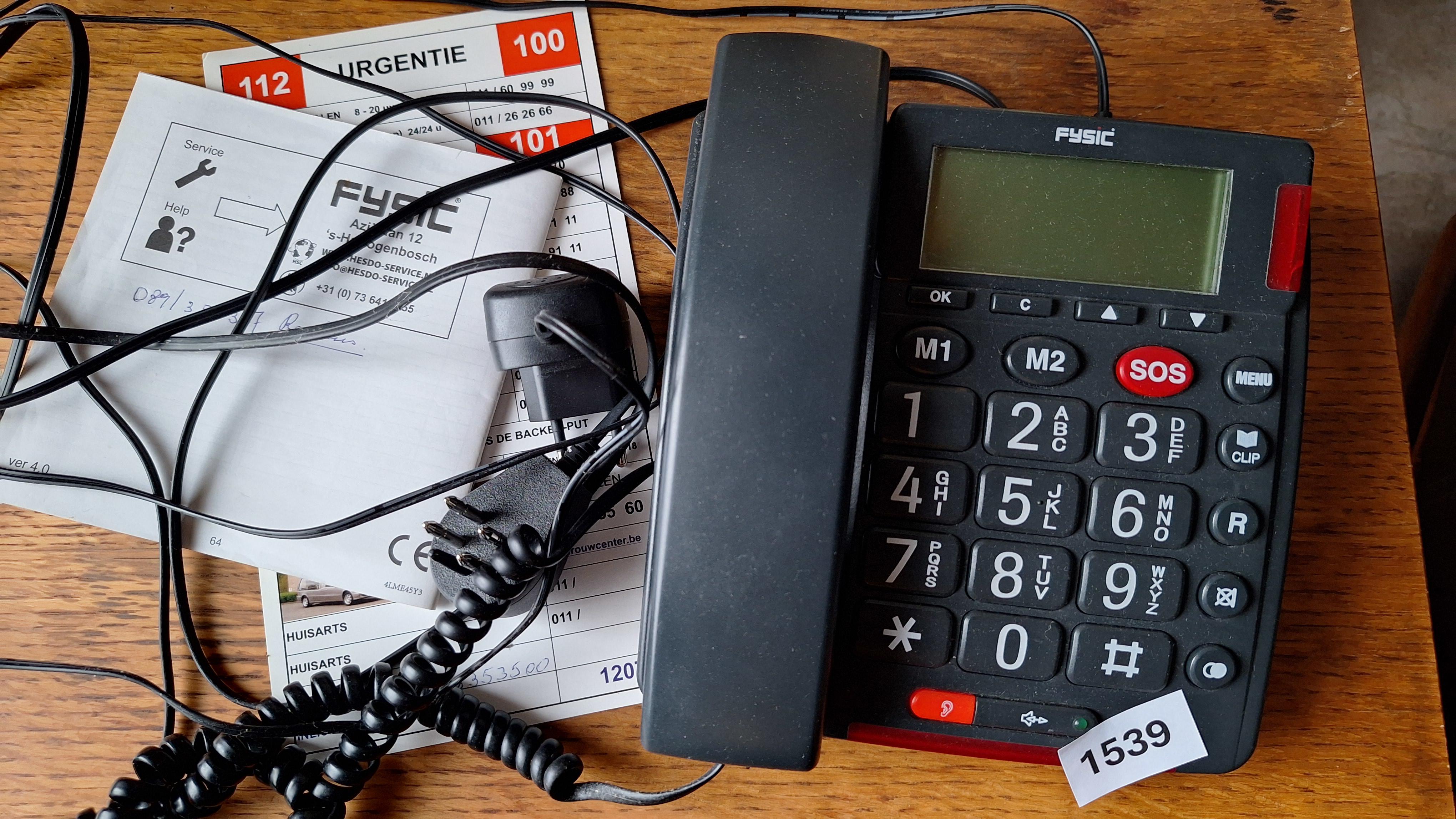 Vaste telefoon Seniorentelefoon Fysic met grote toetsen en SOS-knop – kavel bij Goeiendeal, Houthalen-Helchteren