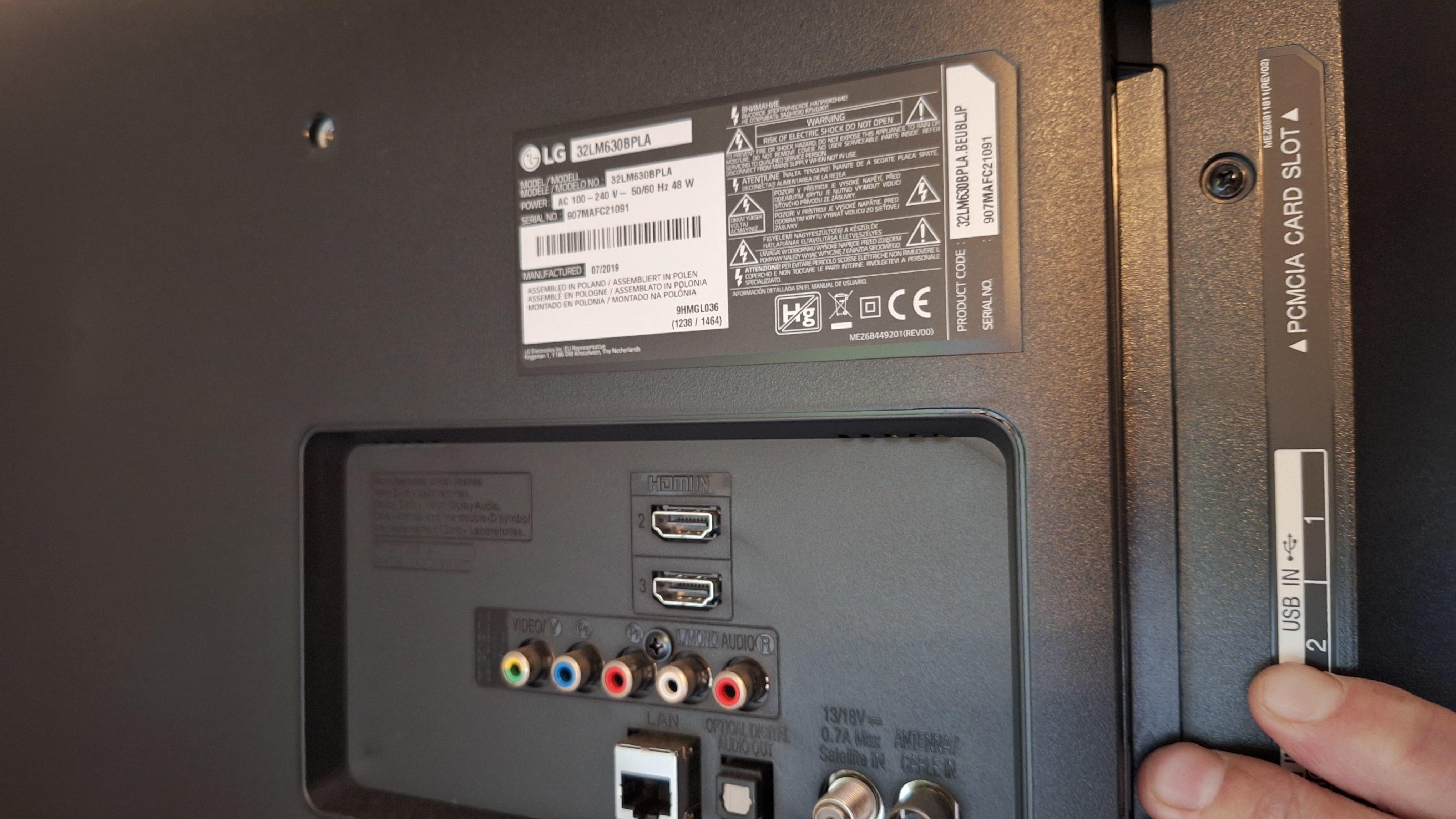 LG 32LM630BPLA led-televisie inclusief diverse aansluitpoorten aan de achterzijde getest en werkend – foto 2 – kavel bij Goeiendeal, Houthalen-Helchteren