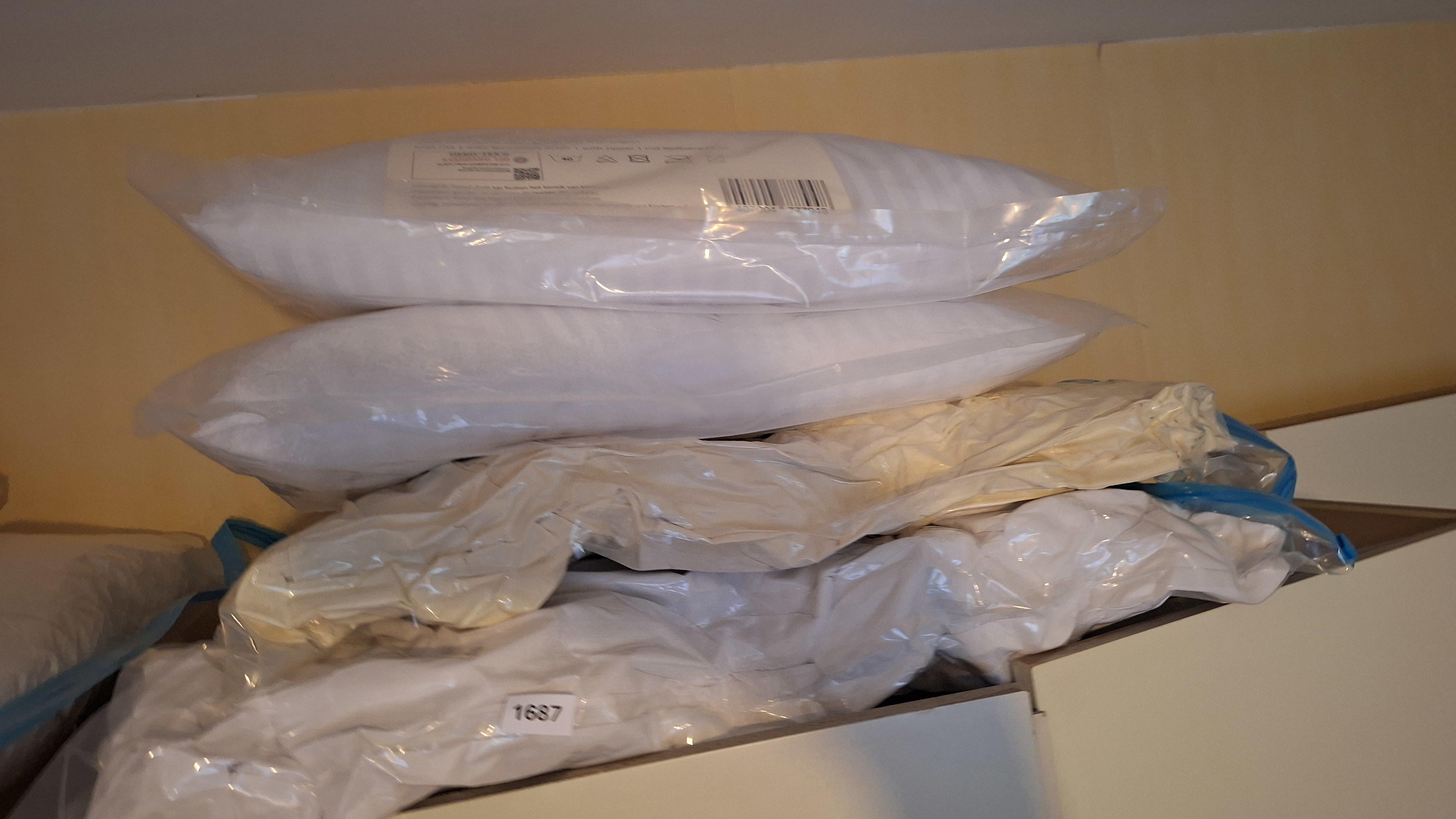 Partij diverse hoofdkussens en dekbedden afzonderlijk verpakt in plastic beschermhoezen – foto 3 – kavel bij Goeiendeal, Houthalen-Helchteren