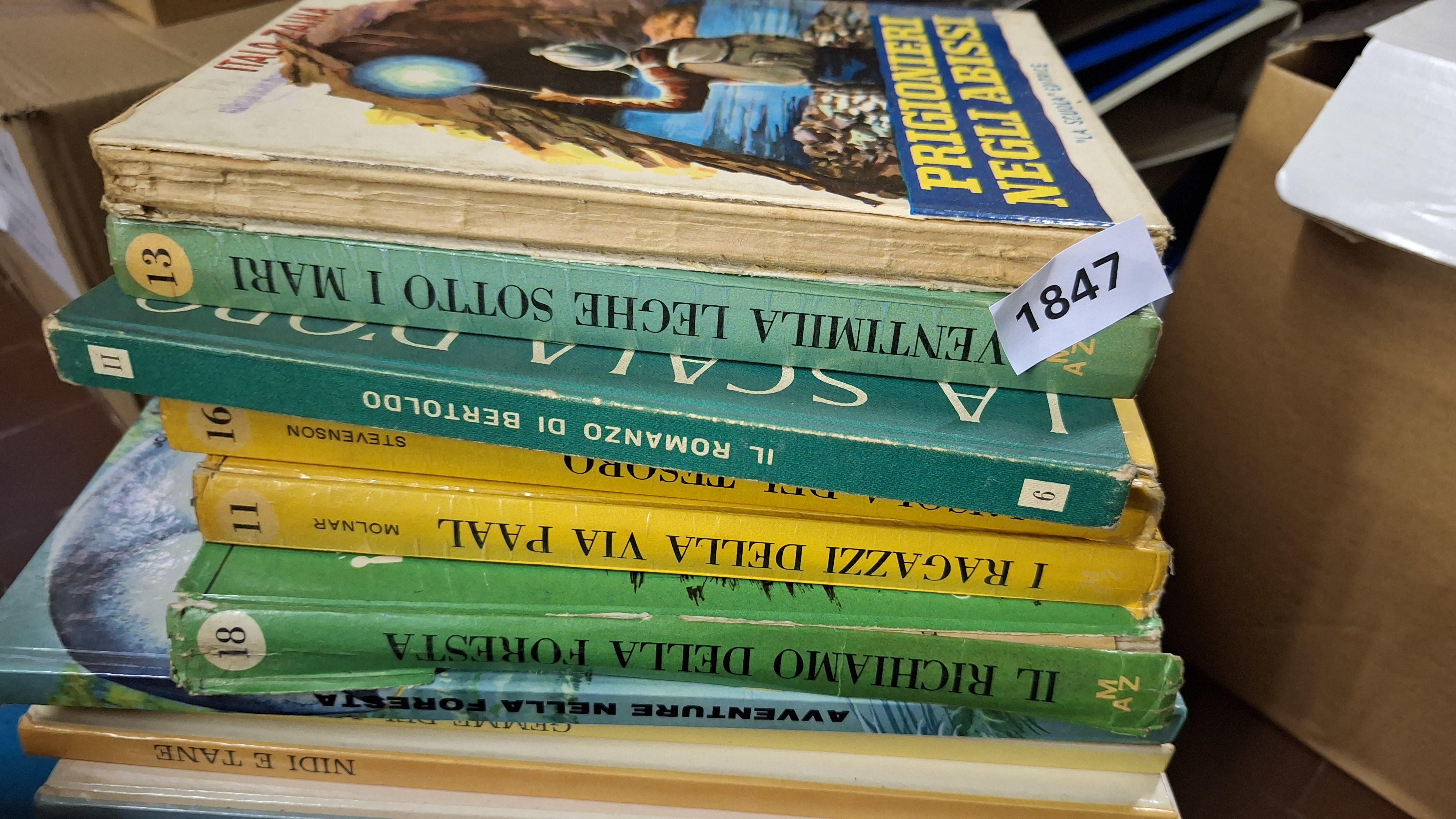 Stapel diverse italiaanstalige boeken en stripverhalen waaronder de titels I ragazzi della via Paal en Il richiamo della foresta – foto 3 – kavel bij Goeiendeal, Houthalen-Helchter