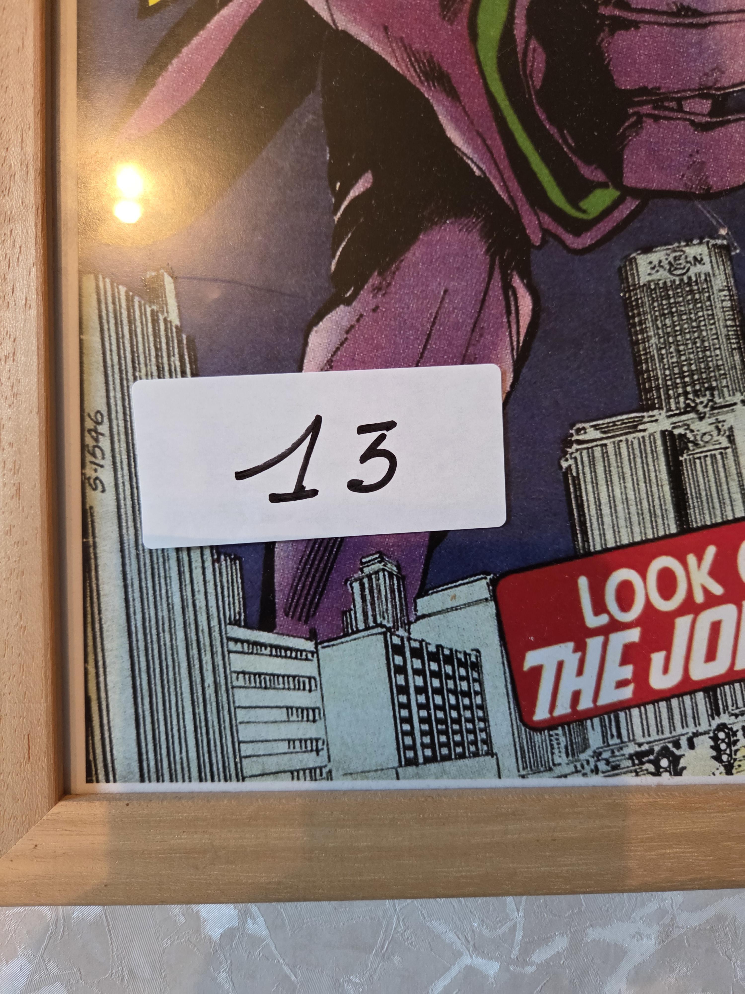 Ingekaderde poster van DC Comics Batman "The Joker's Back in Town!" (No. 251) lot 13 – foto 2 – kavel bij Goeiendeal, Jette