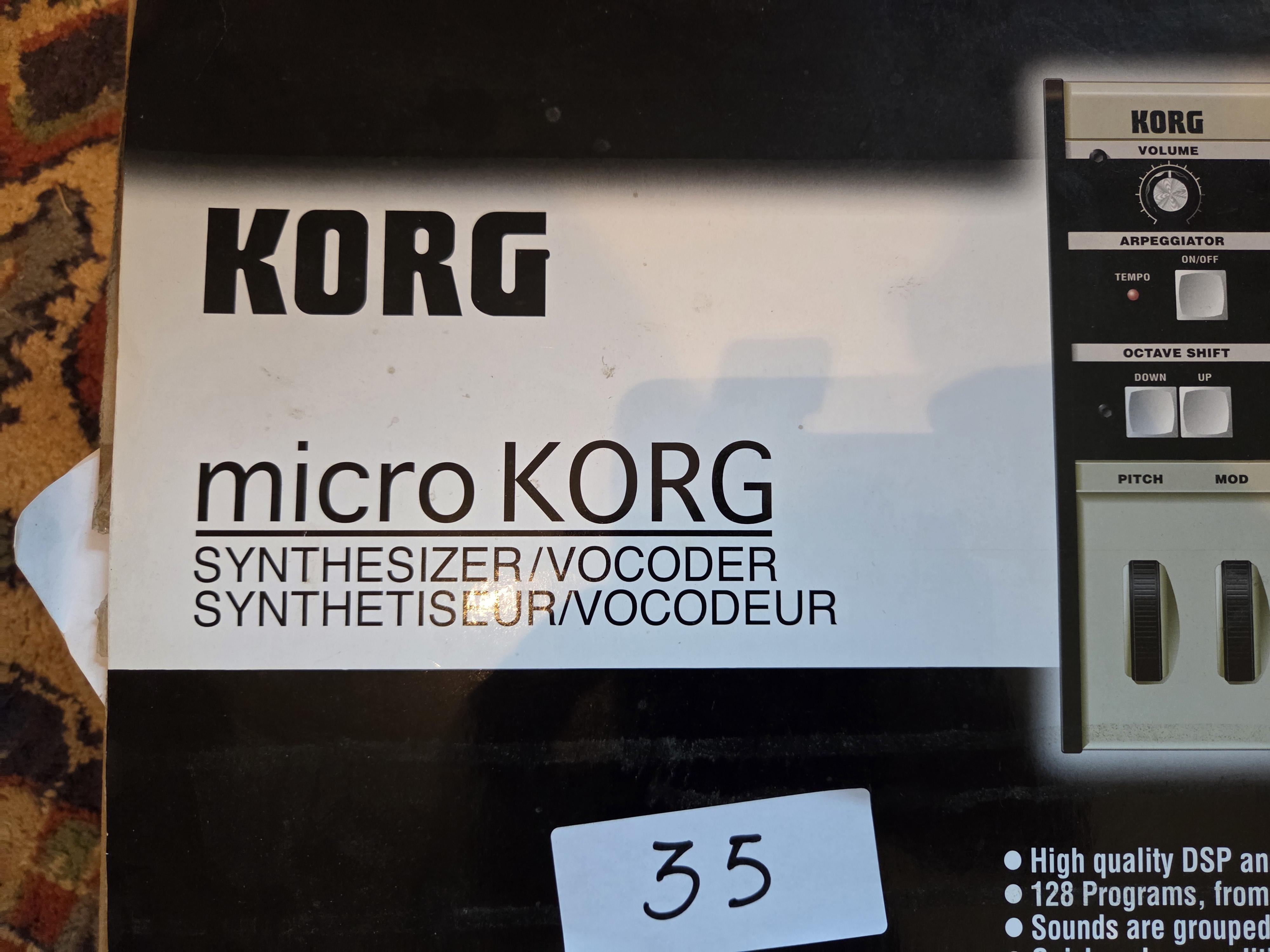 Synthesizer / vocoder van Korg, model microKORG in originele doos lot 35 – foto 2 – kavel bij Goeiendeal, Jette