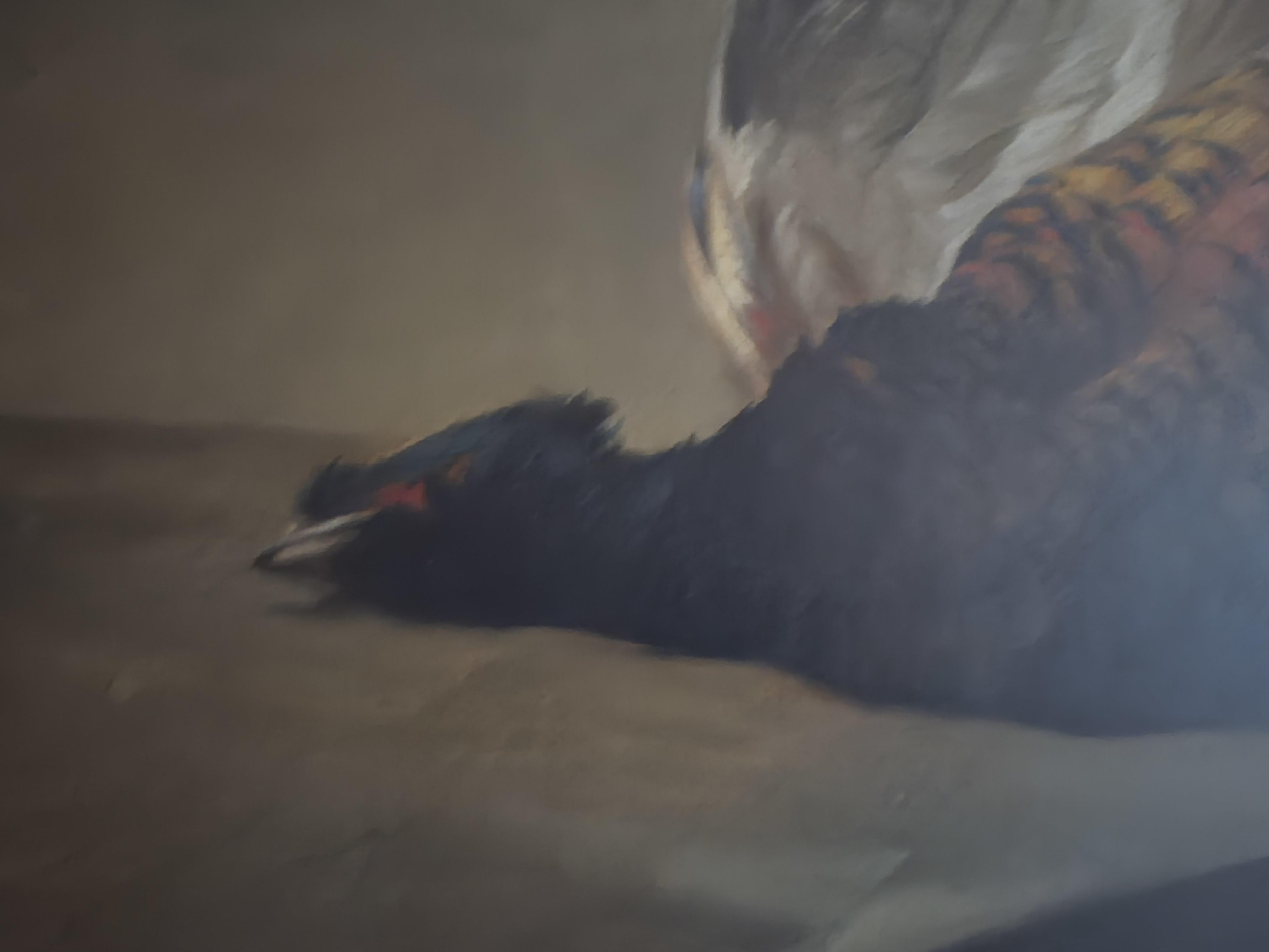 Schilderij, stilleven met een dode fazant in een rijk gedecoreerde barokke kader lot 72 – foto 2 – kavel bij Goeiendeal, Jette
