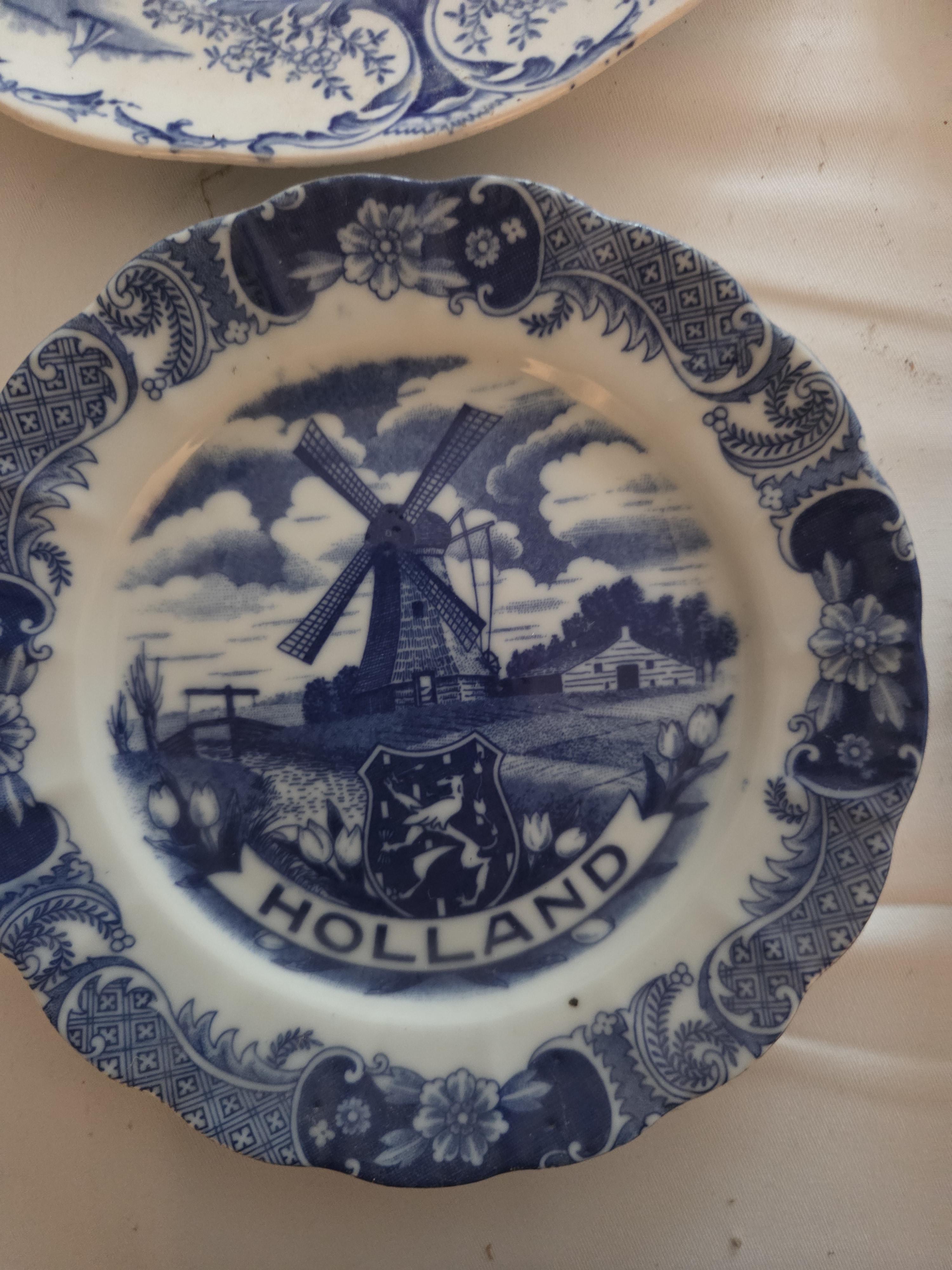 Set van vier Delfts blauwe wandborden met diverse molenlandschappen – Lot 122 – foto 3 – kavel bij Goeiendeal, Jette