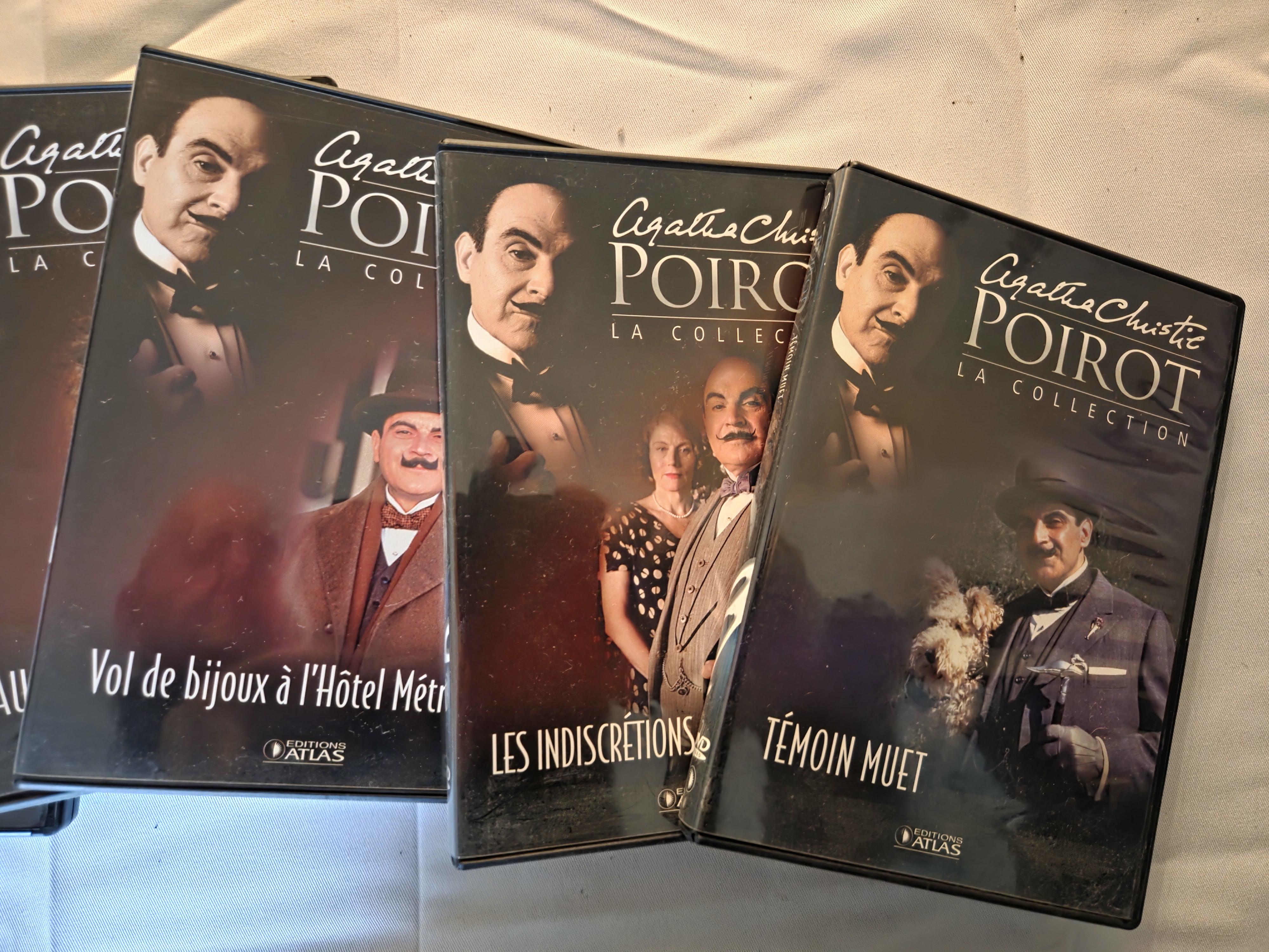 Set van zeven dvd's uit de verzamelreeks van Agatha Christie's Poirot, waaronder Le Noël d'Hercule Poirot en Témoin Muet – Lot 156 – foto 3 – kavel bij Goeiendeal, Jette