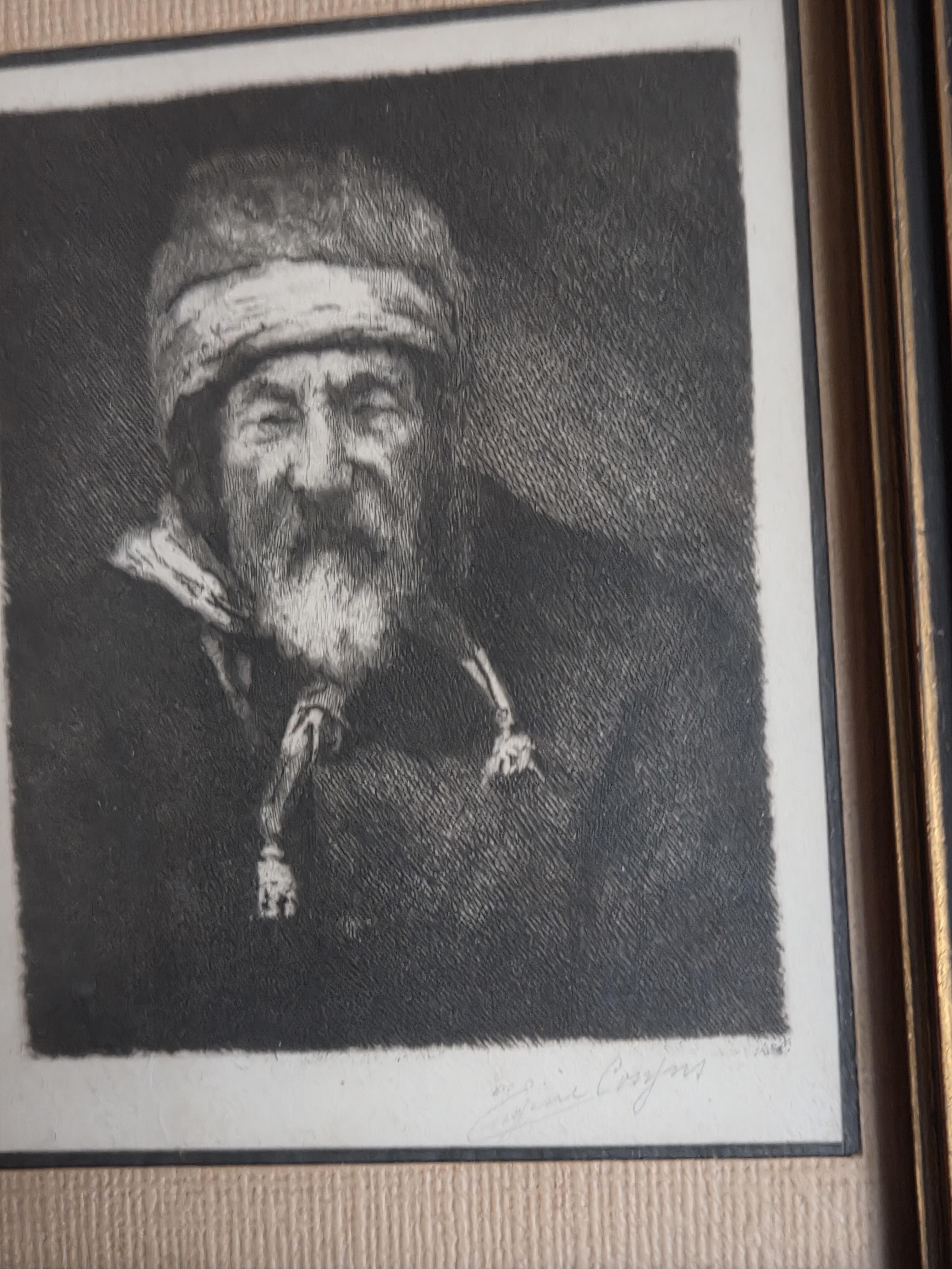 Set diverse ingelijste werken, waaronder twee borduurwerkjes met molens, een historisch diploma (Jean G. Bastin, 1936) en twee kleine portretten –… – foto 6 – kavel bij Goeiendeal,
