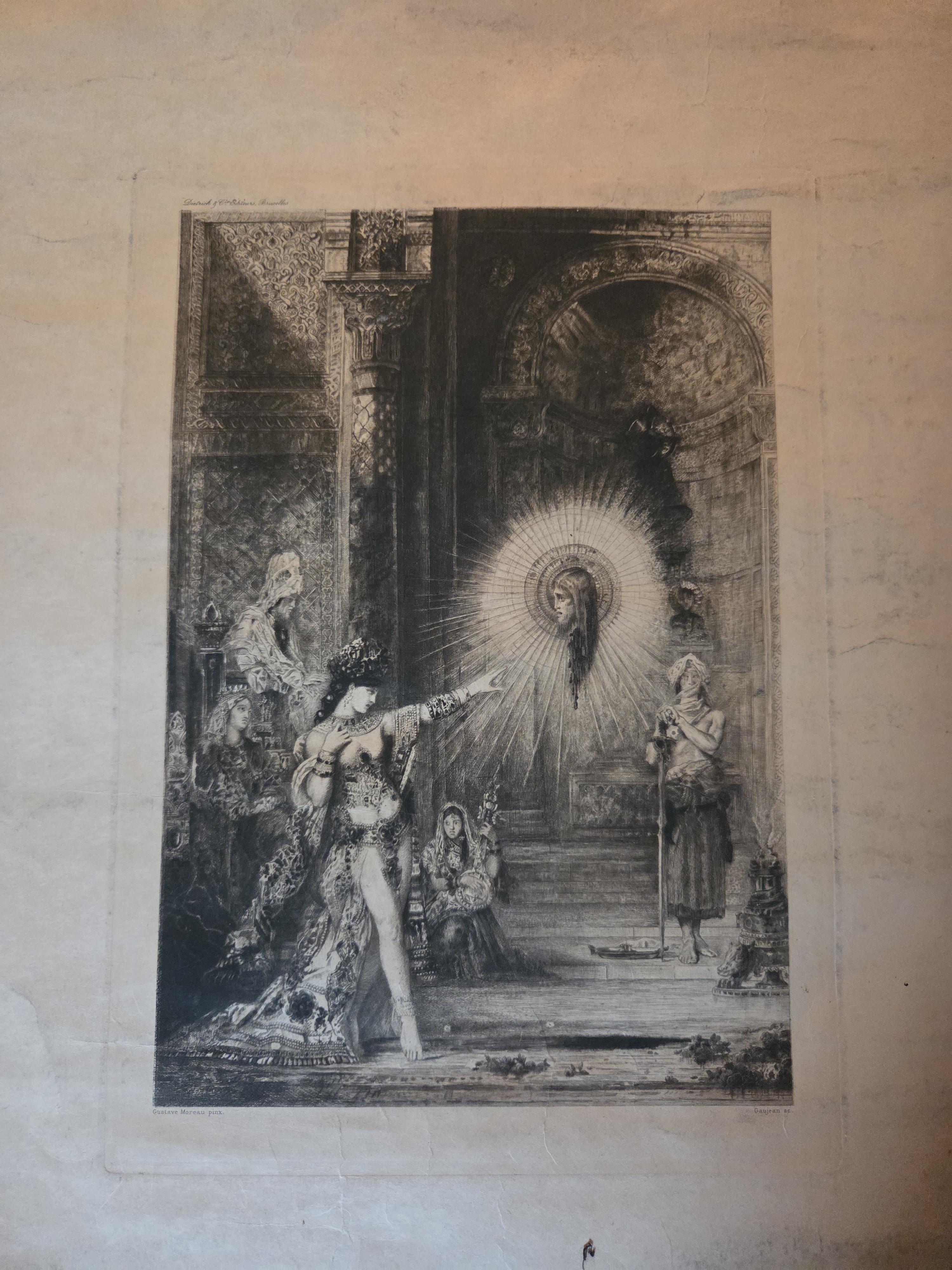 Set bestaande uit een grote historische ets/prent van een mythologische scène en een antiek fotoalbum met portret op de cover – Lot 167 – foto 4 – kavel bij Goeiendeal, Jette