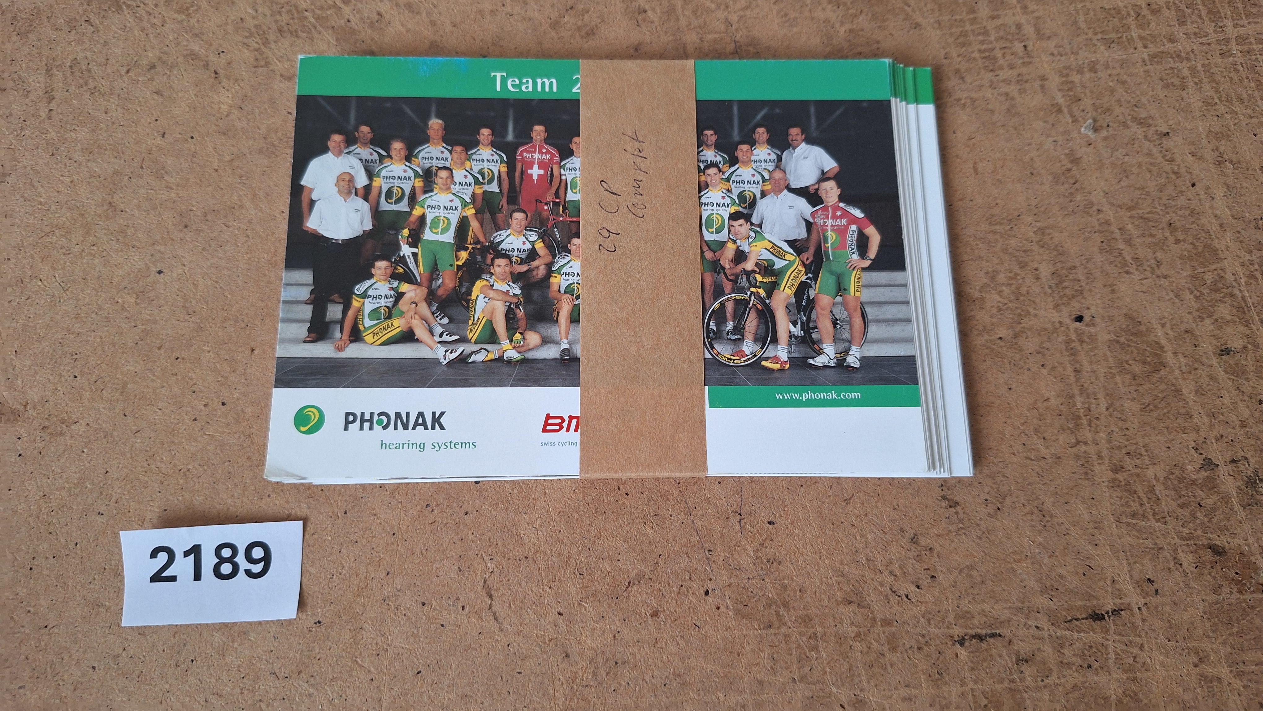 Ploegkaarten Phonak Hearing Systems Team 2005 - Phonak (29 stuks) – kavel bij Goeiendeal