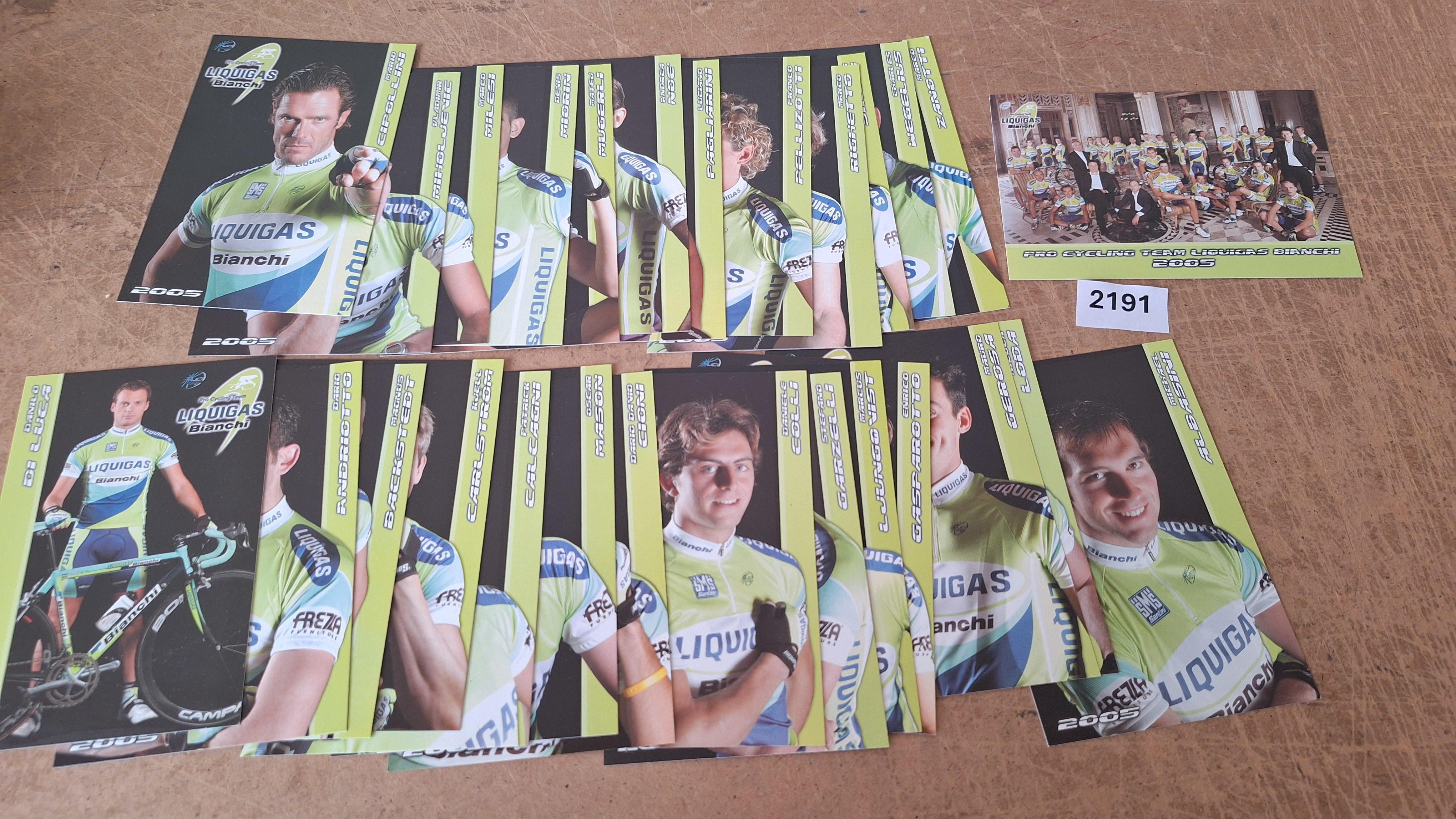 Ploegkaarten Pro Cycling Team Liquigas-Bianchi 2005 - Liquigas – kavel bij Goeiendeal