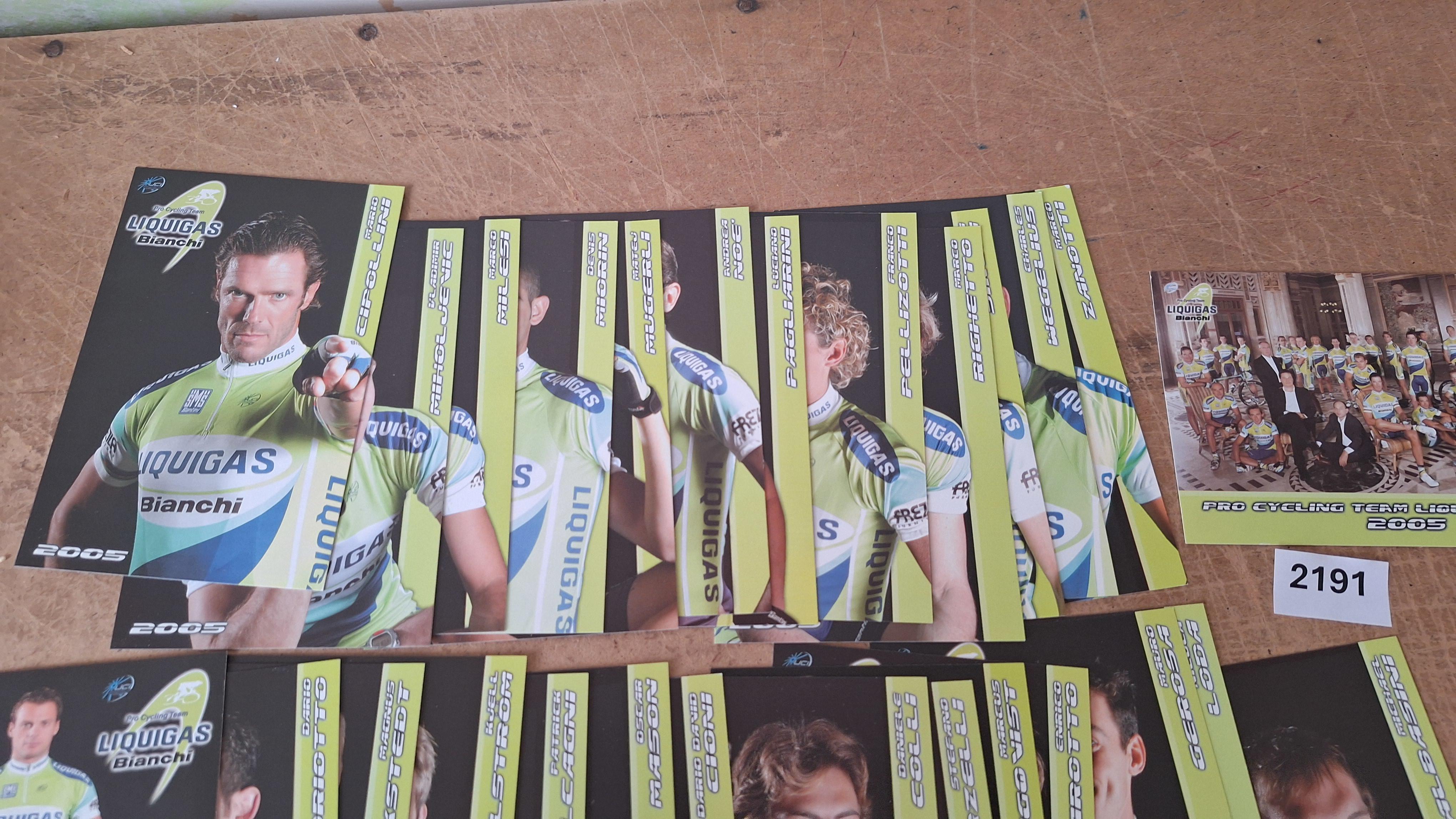 Ploegkaarten Pro Cycling Team Liquigas-Bianchi 2005 - Liquigas – foto 3 – kavel bij Goeiendeal