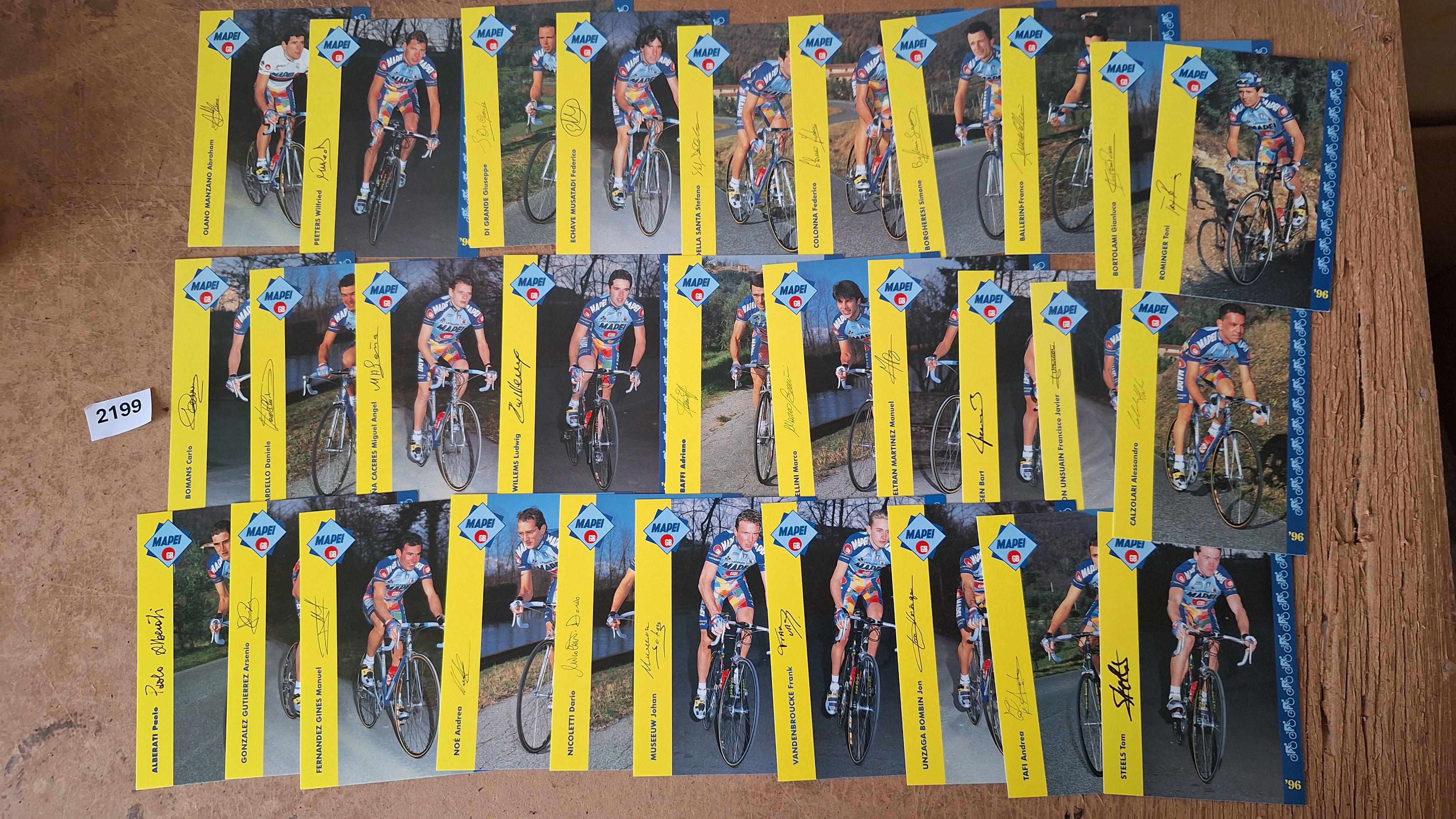 Ploegkaarten Mapei-GB Pro Cycling Team 1996 - Mapei – kavel bij Goeiendeal