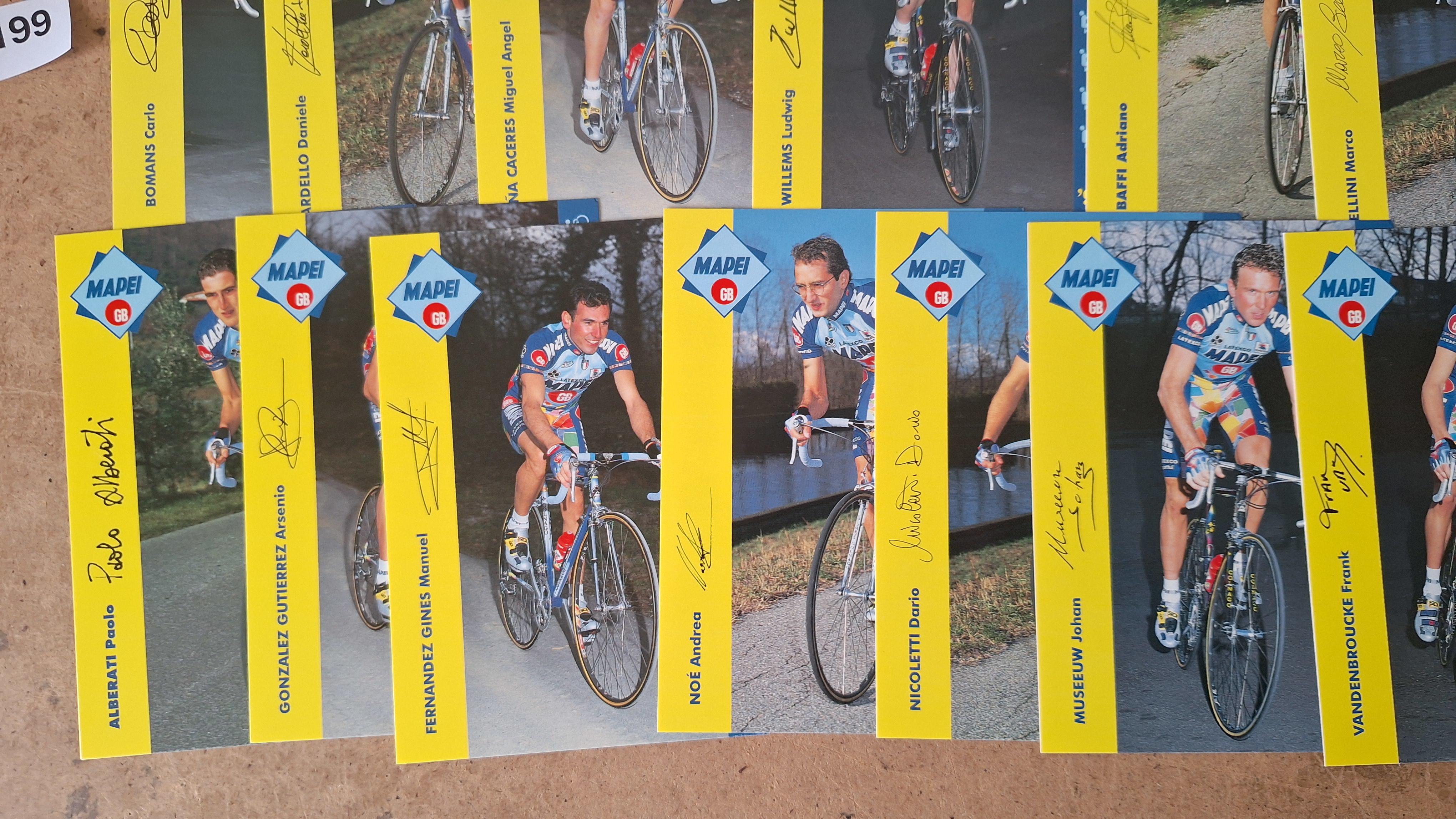Ploegkaarten Mapei-GB Pro Cycling Team 1996 - Mapei – foto 2 – kavel bij Goeiendeal