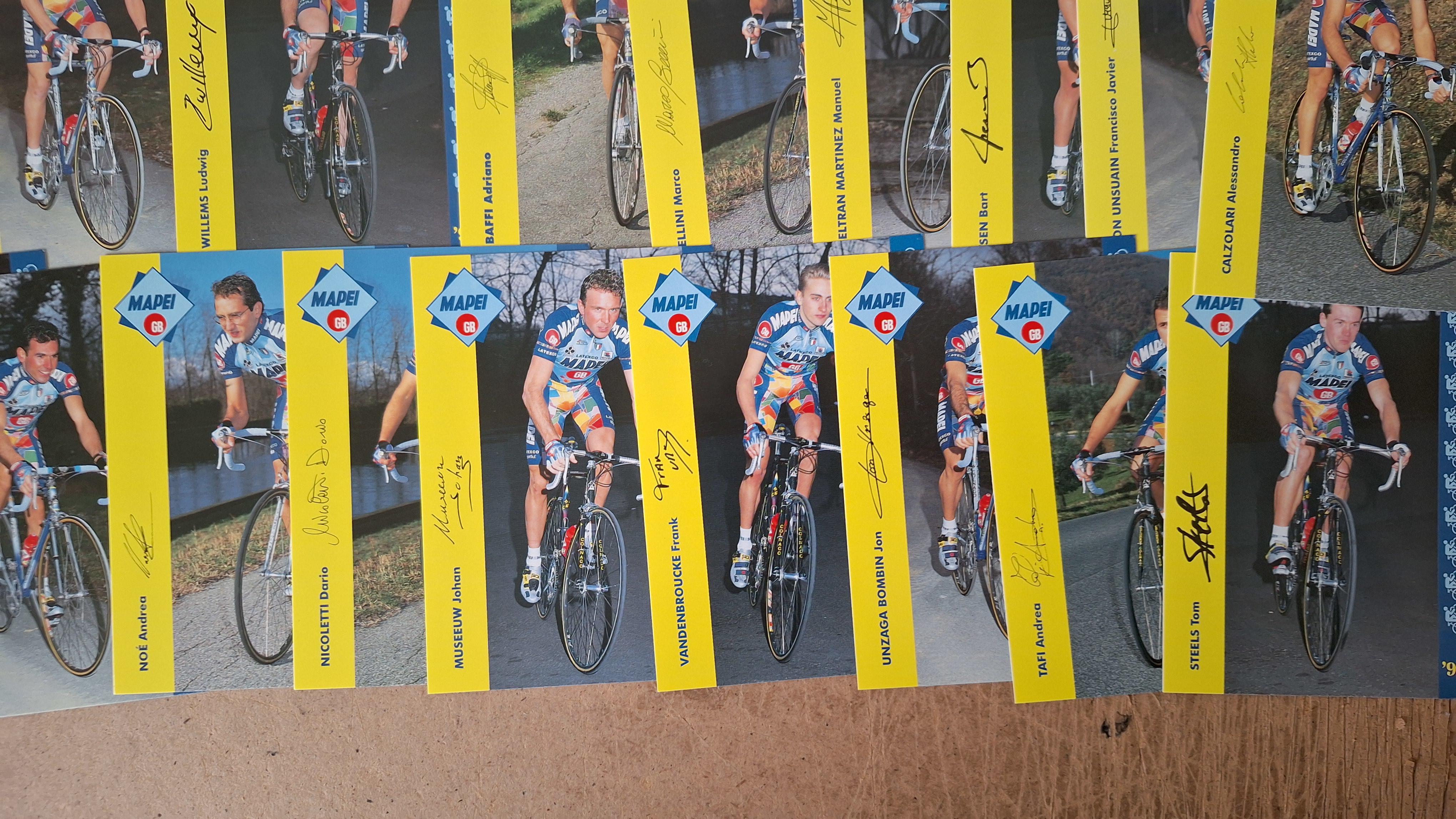 Ploegkaarten Mapei-GB Pro Cycling Team 1996 - Mapei – foto 3 – kavel bij Goeiendeal