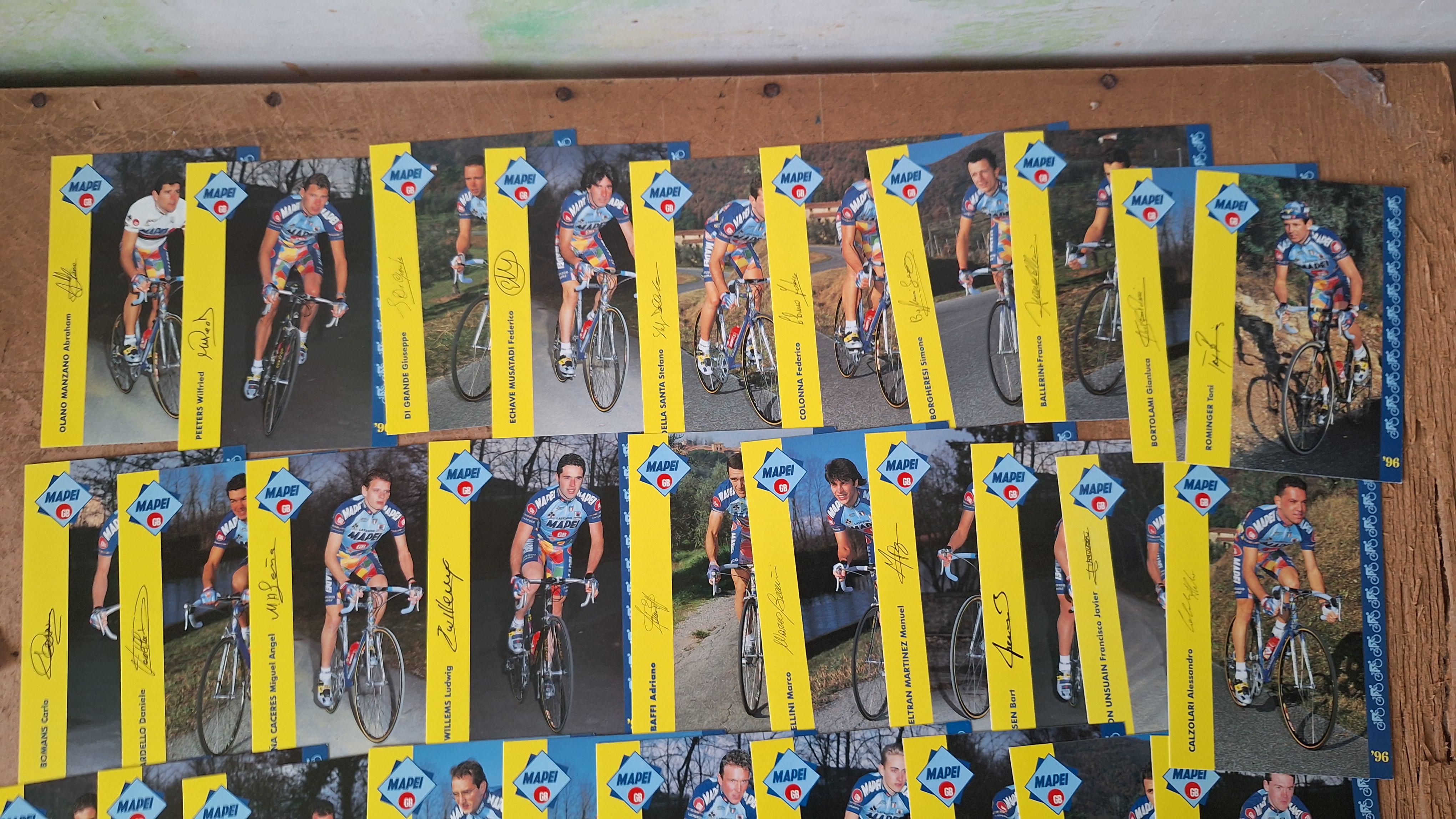Ploegkaarten Mapei-GB Pro Cycling Team 1996 - Mapei – foto 4 – kavel bij Goeiendeal
