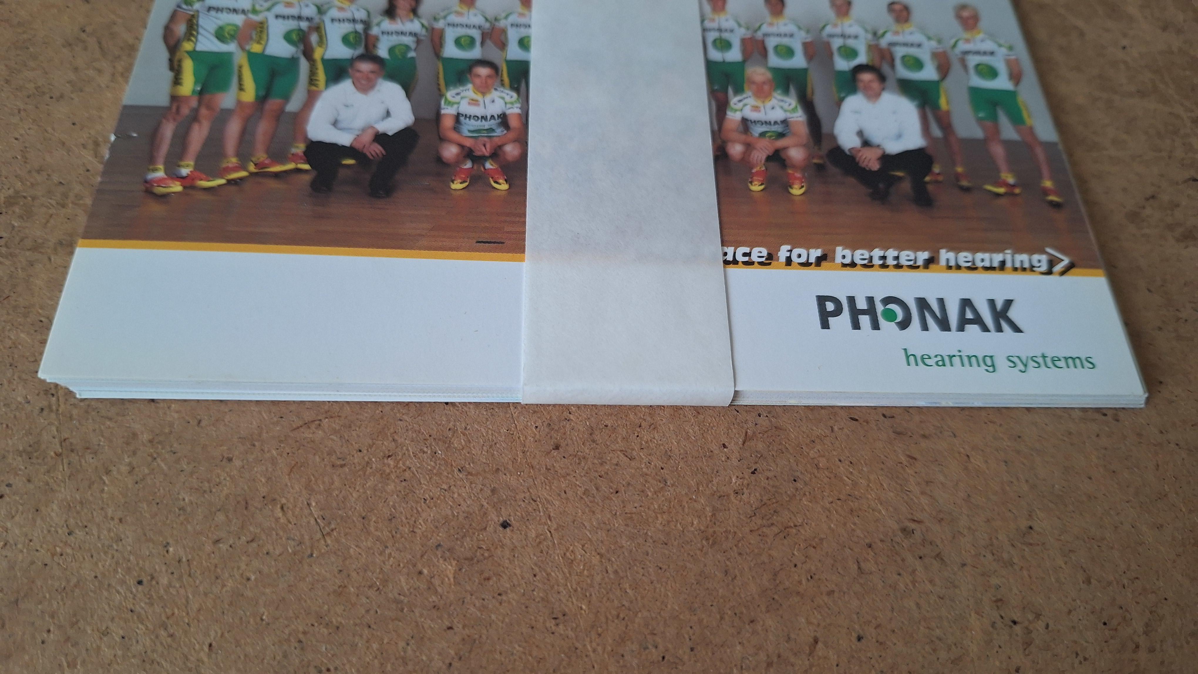 Ploegkaarten Phonak Hearing Systems Team 2001 - Phonak – foto 2 – kavel bij Goeiendeal