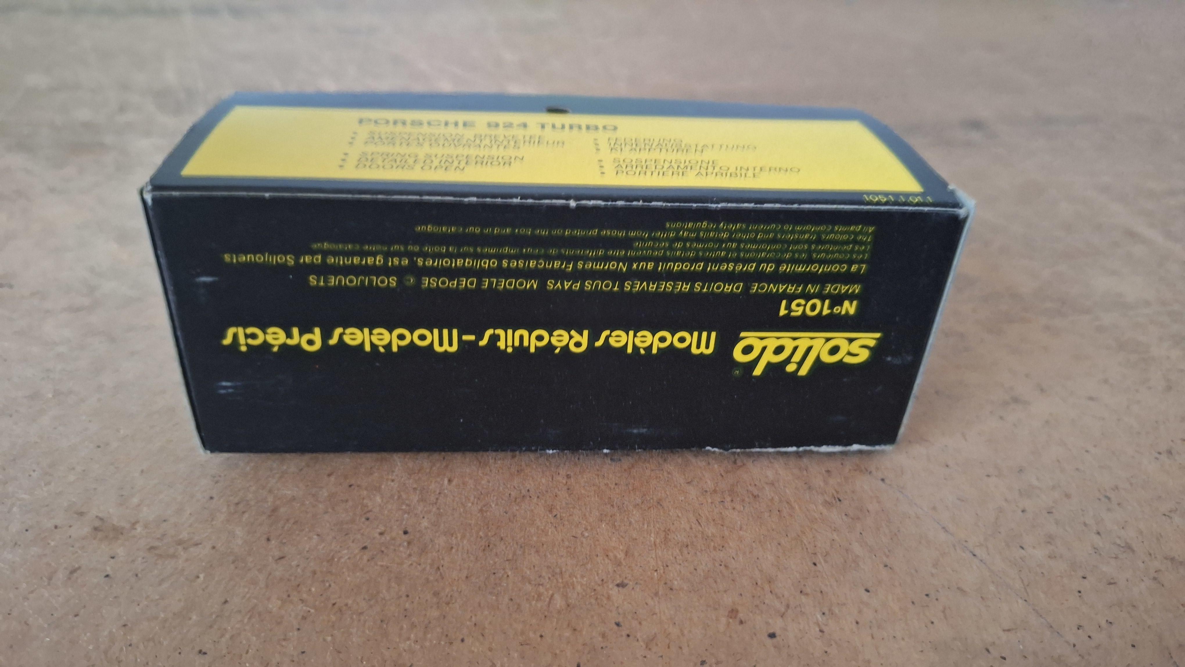 Modelauto Porsche 924 Turbo N° 1051 - Solido – foto 5 – kavel bij Goeiendeal