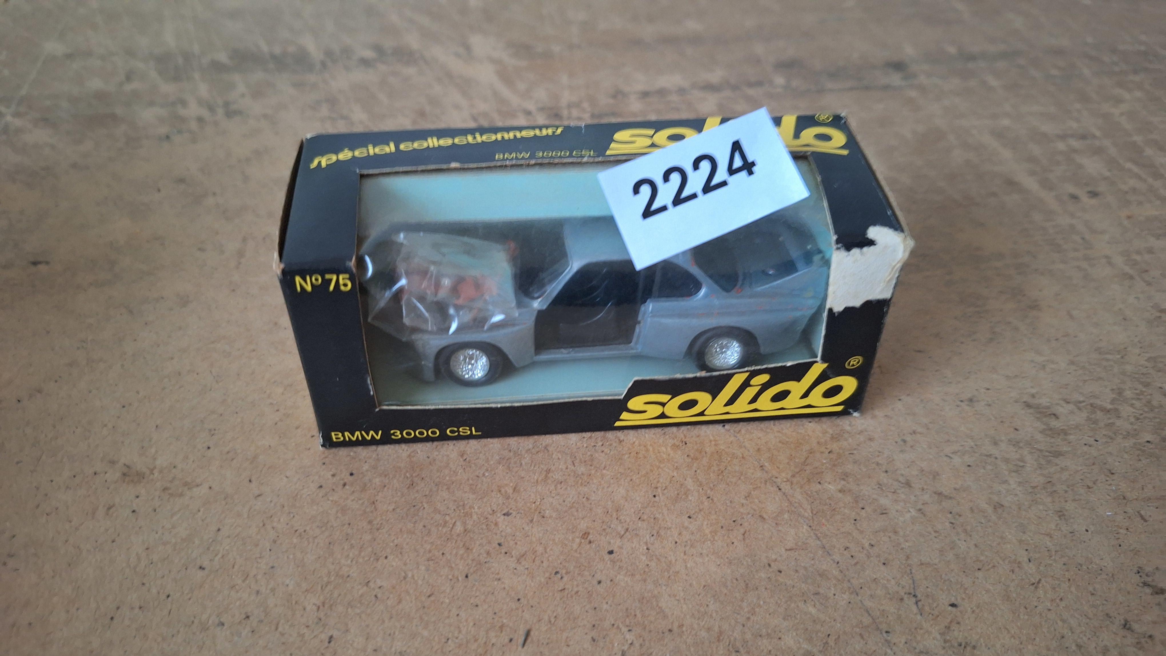 Modelauto BMW 3000 CSL N° 75 - Solido – kavel bij Goeiendeal