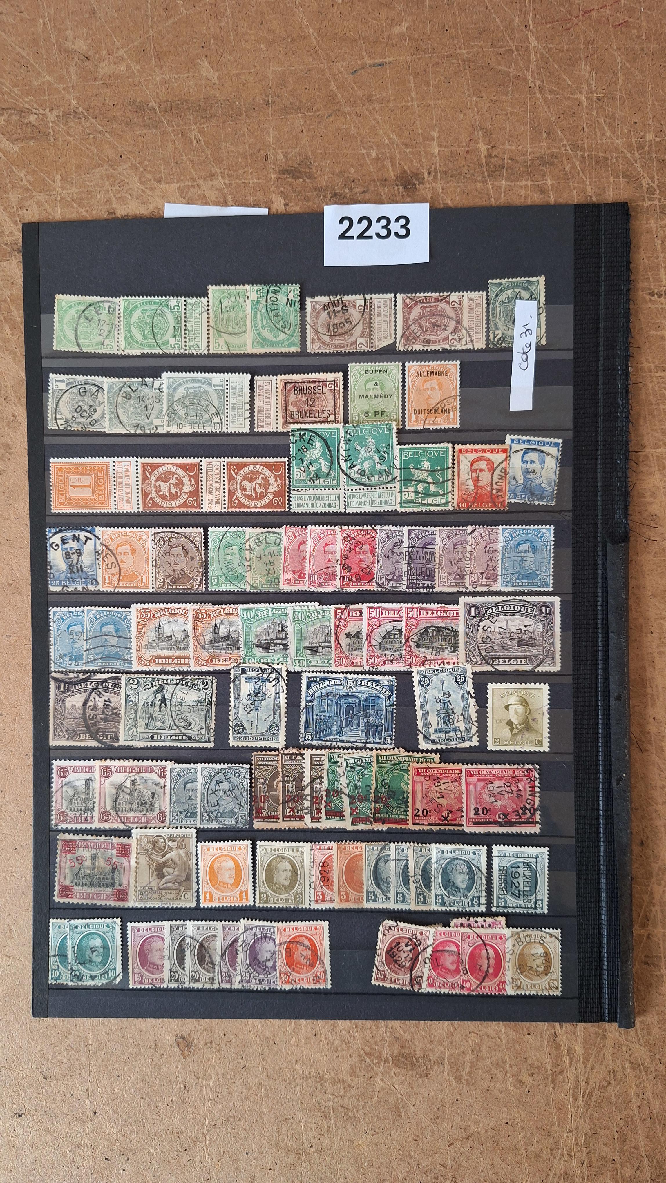 Verzameling diverse historische postzegels uit België – kavel bij Goeiendeal