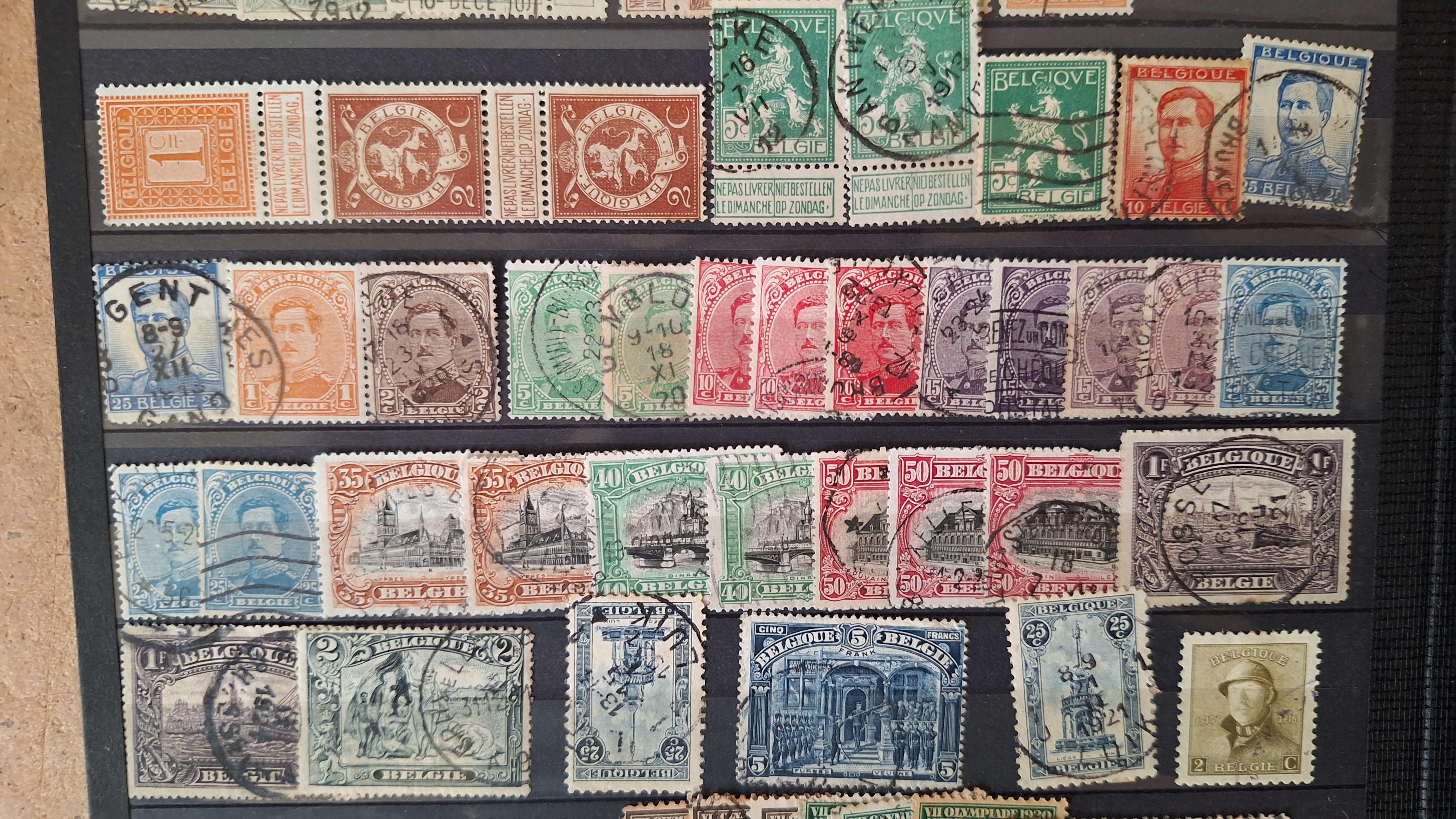 Verzameling diverse historische postzegels uit België – foto 3 – kavel bij Goeiendeal