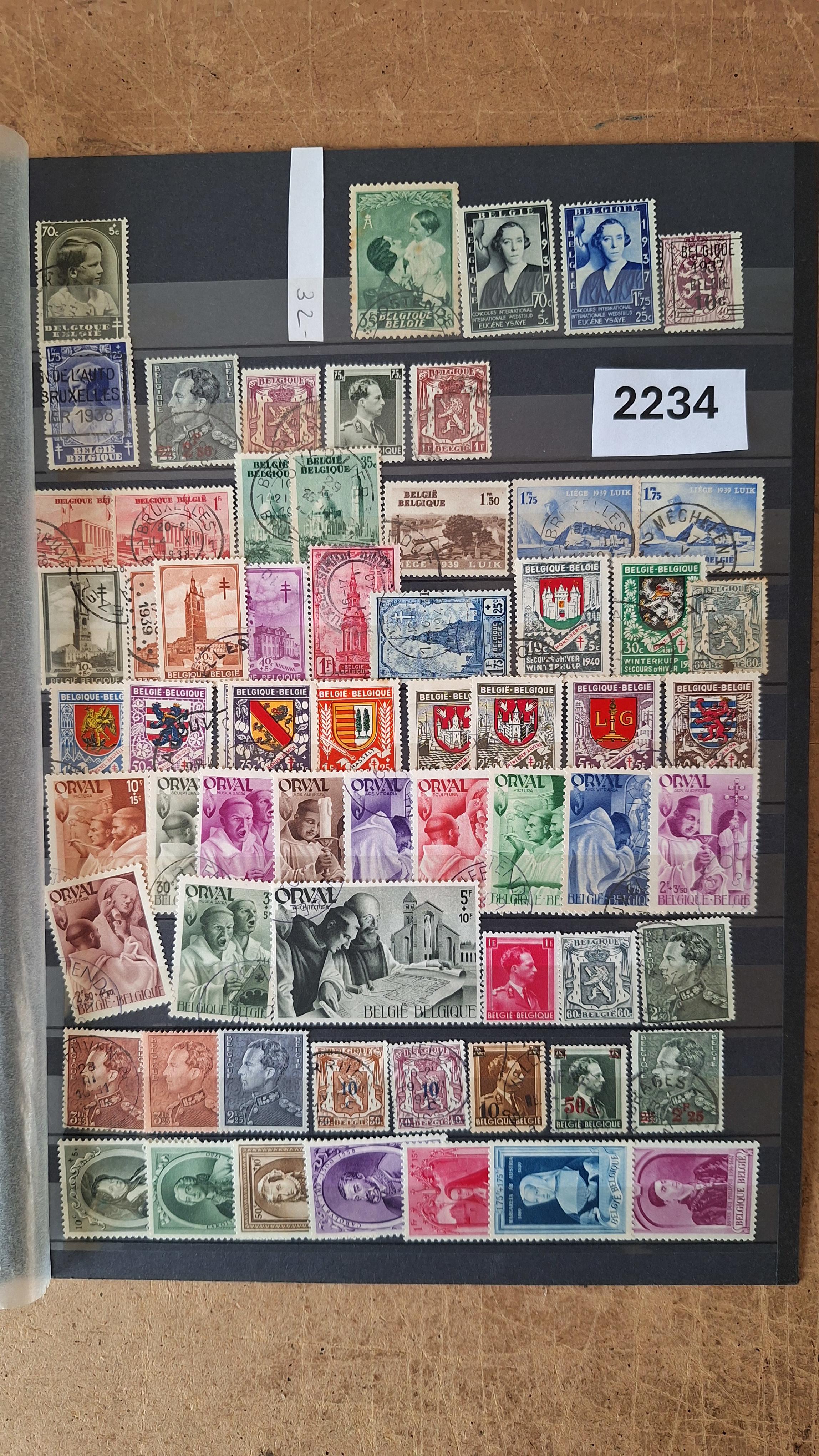 Verzameling historische postzegels uit België, waaronder diverse Orval-emissies – kavel bij Goeiendeal