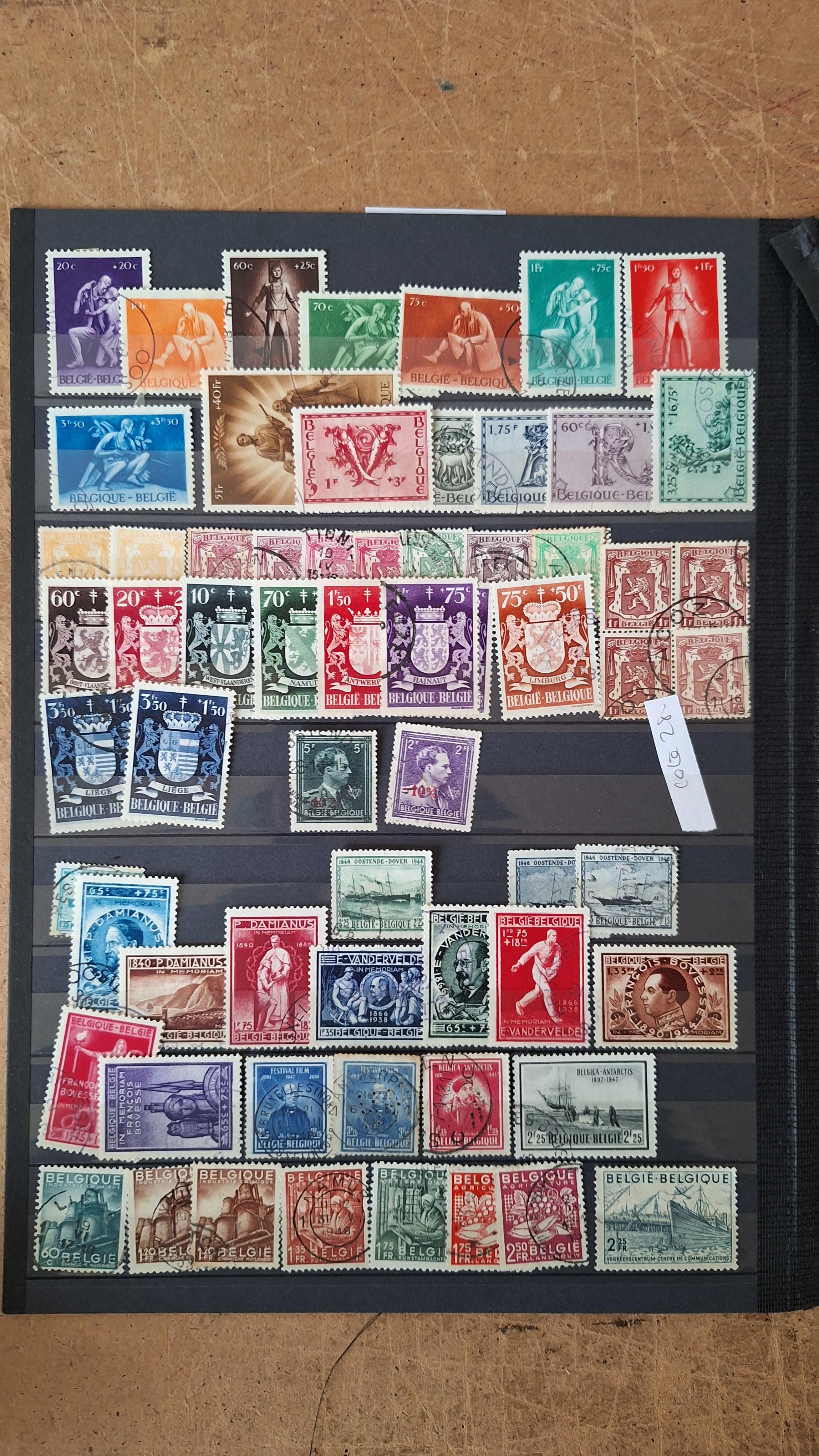 Verzameling historische postzegels uit België, inclusief een thematisch postzegelvel – foto 2 – kavel bij Goeiendeal