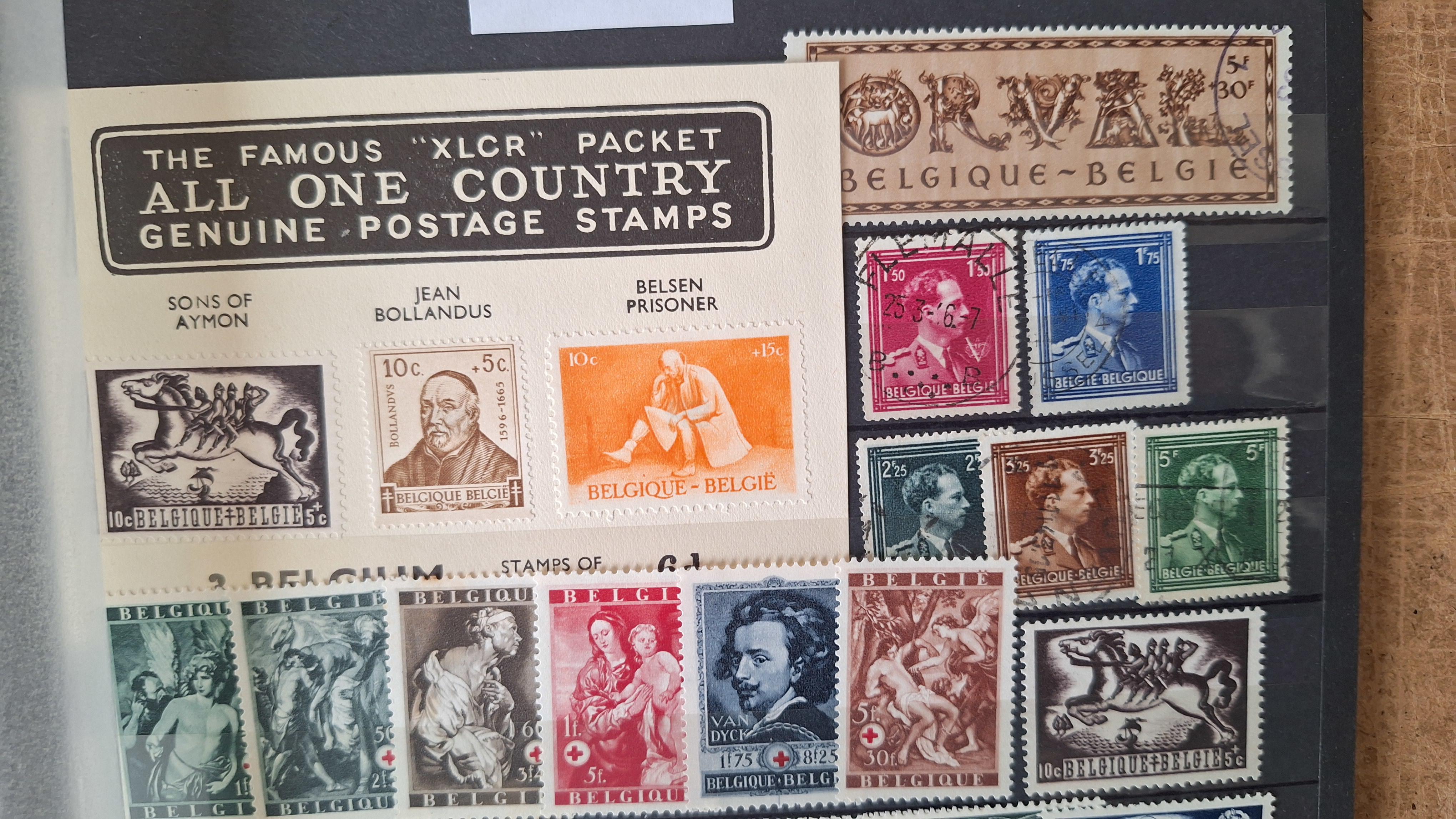 Verzameling historische postzegels uit België, inclusief een thematisch postzegelvel – foto 3 – kavel bij Goeiendeal