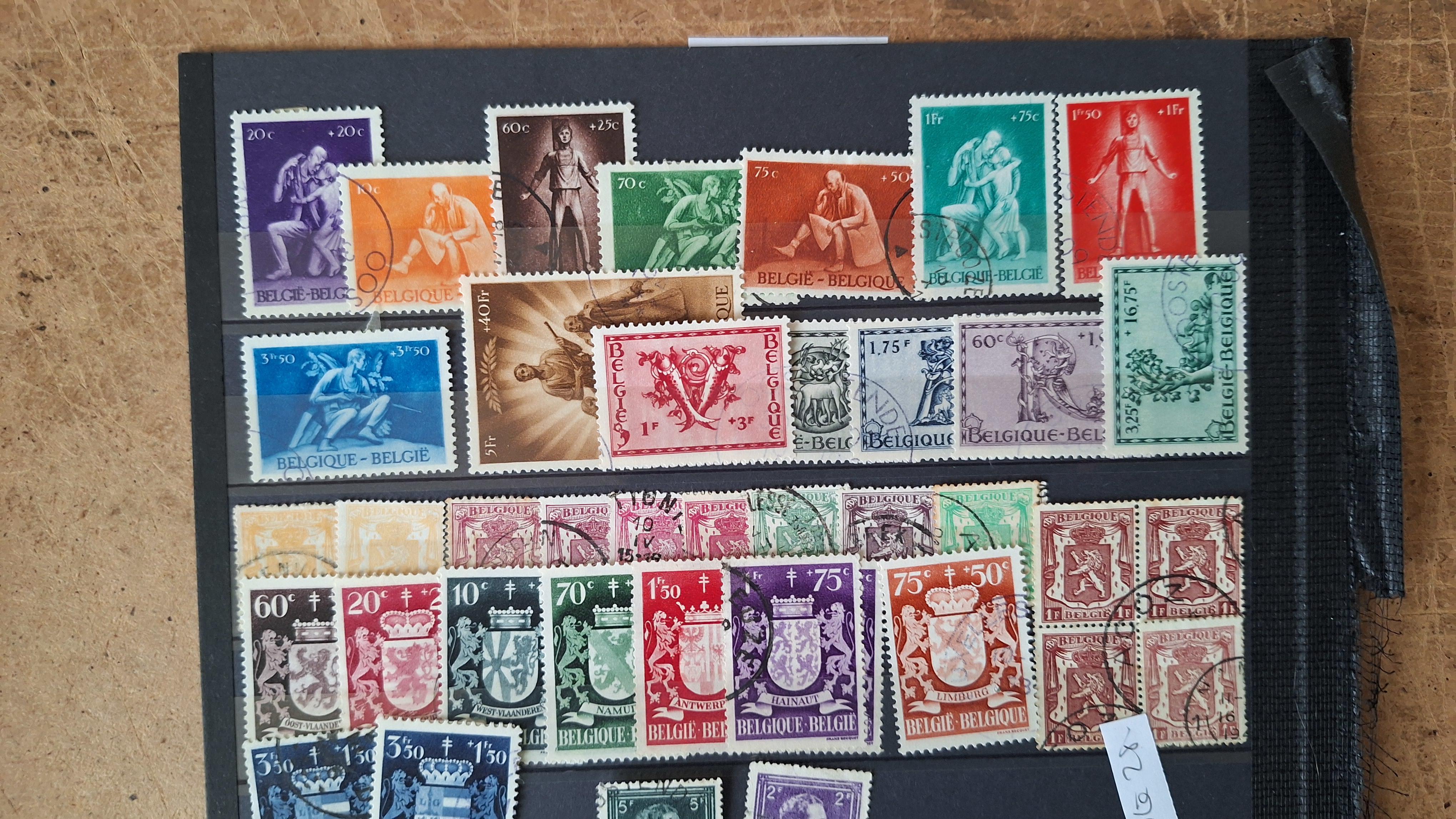 Verzameling historische postzegels uit België, inclusief een thematisch postzegelvel – foto 6 – kavel bij Goeiendeal