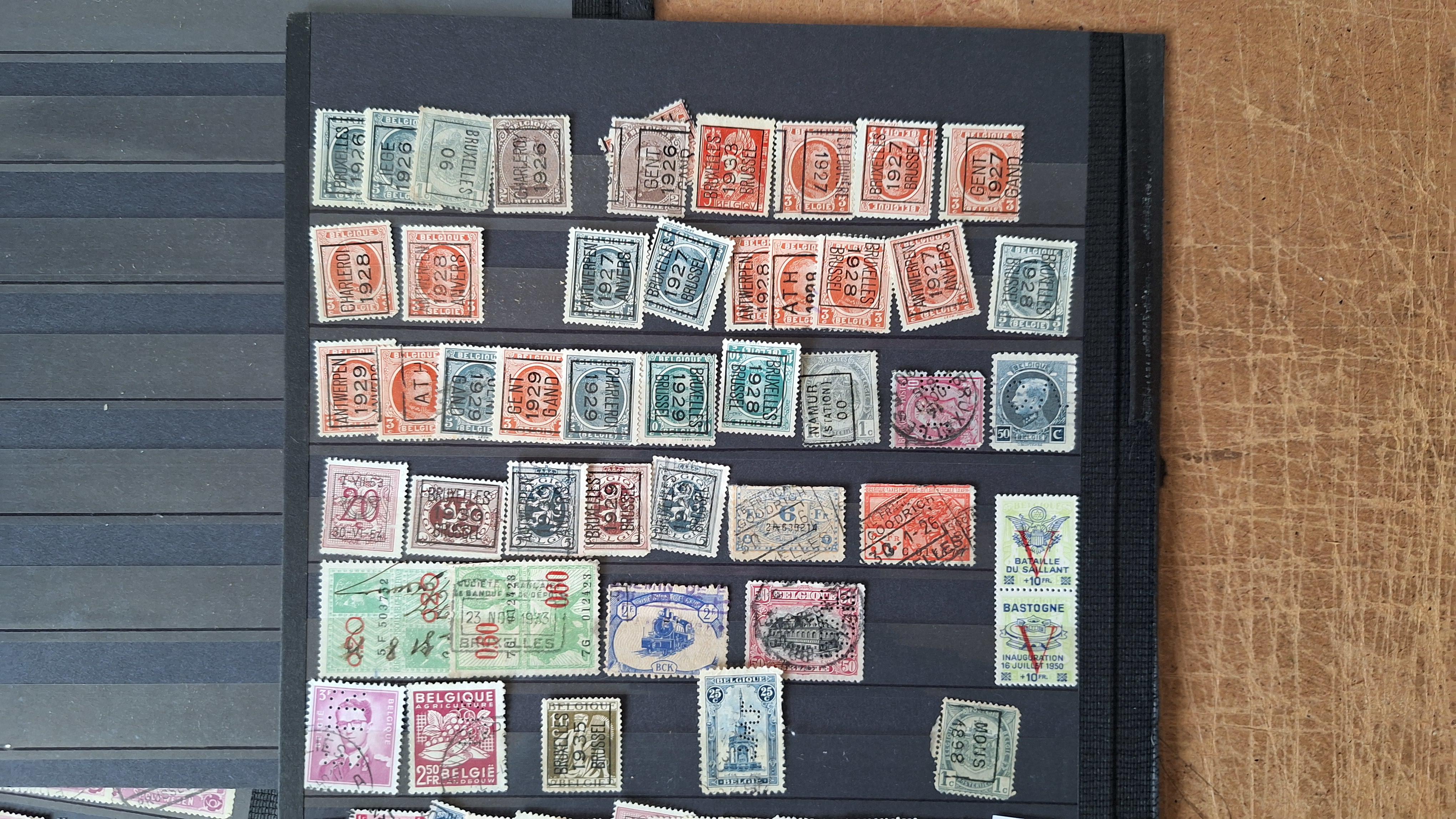 Verzameling historische postzegels uit België, overzichtelijk gesorteerd over meerdere bladen – foto 8 – kavel bij Goeiendeal