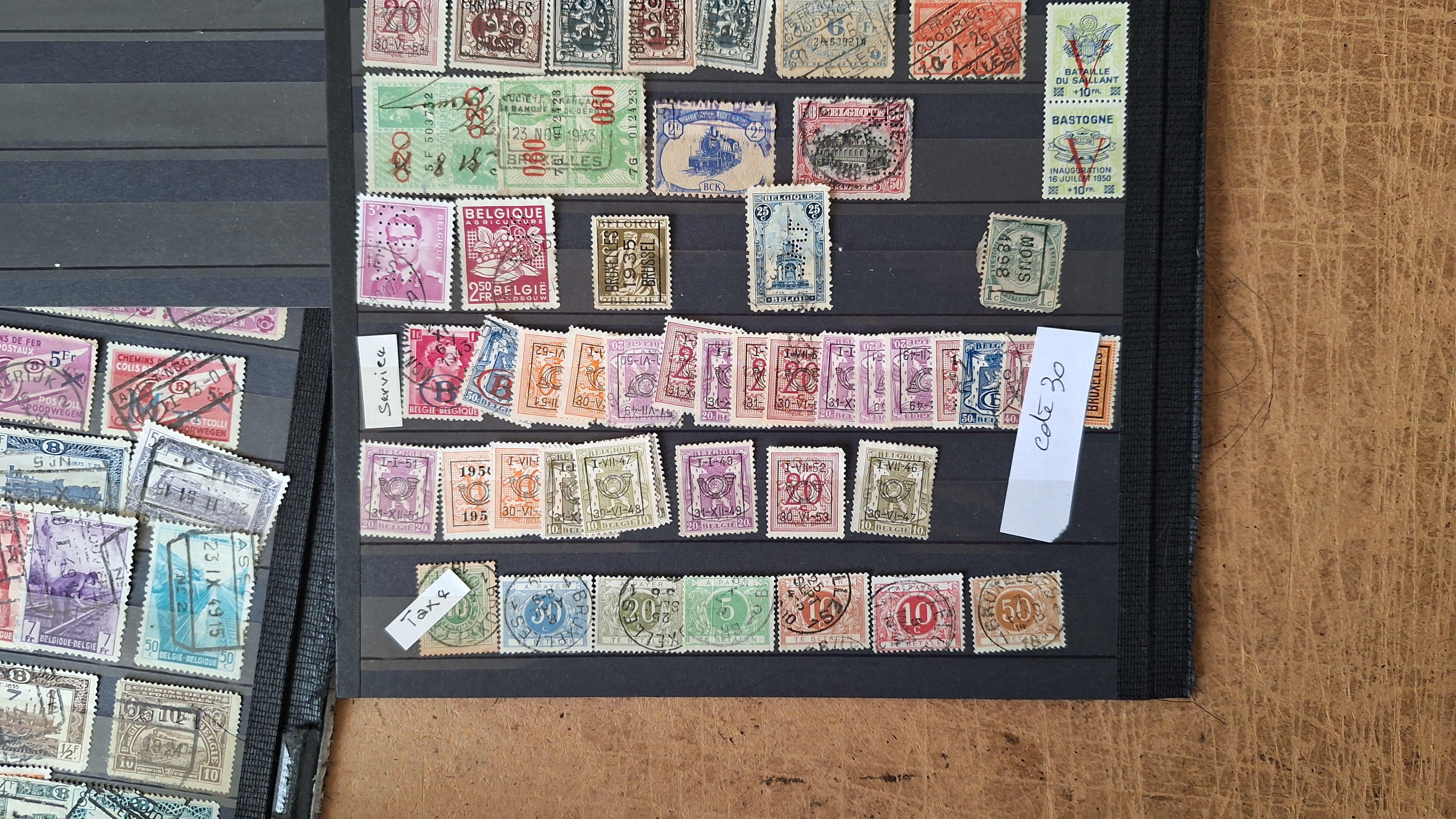 Verzameling historische postzegels uit België, overzichtelijk gesorteerd over meerdere bladen – foto 9 – kavel bij Goeiendeal