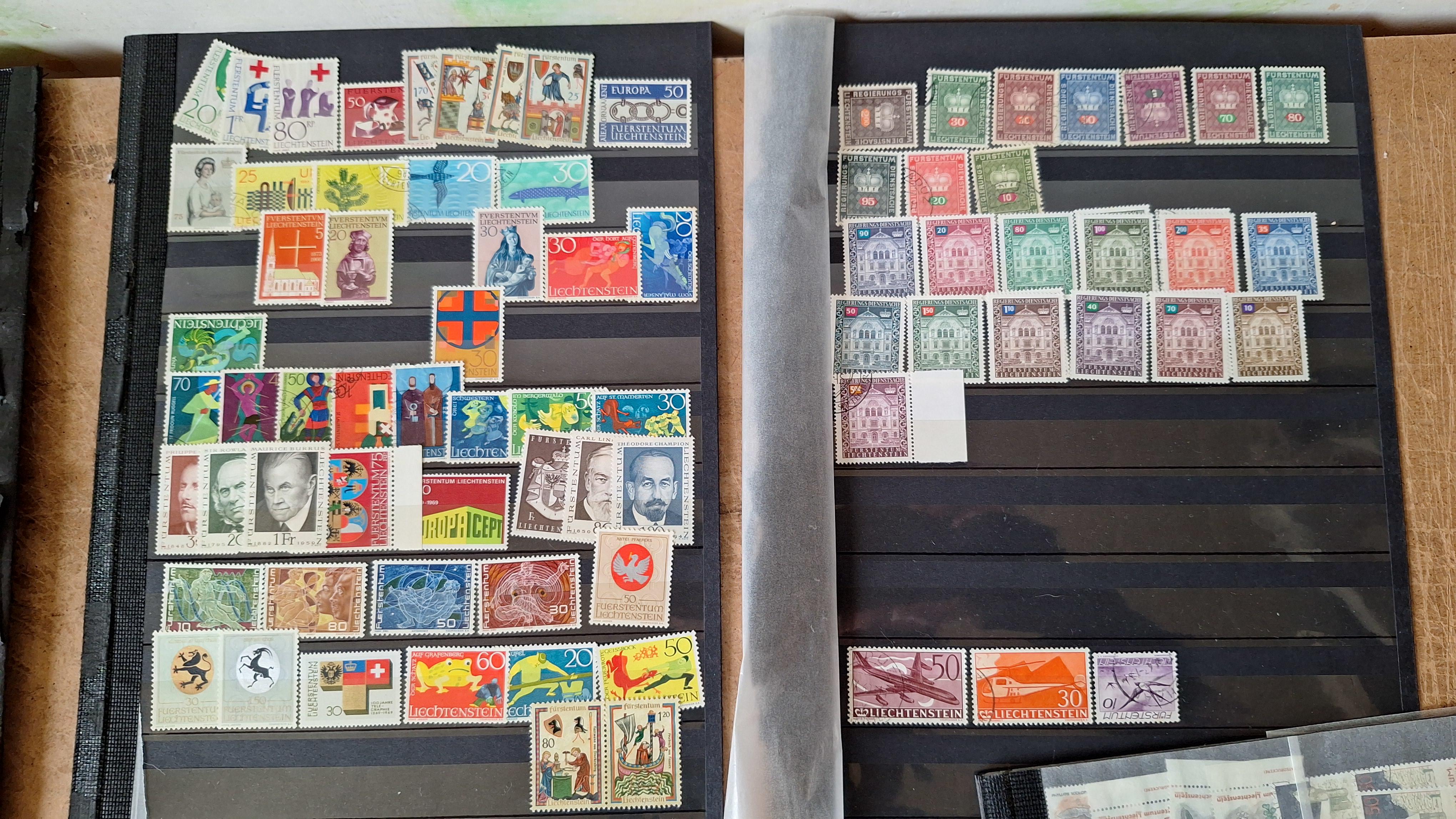 Verzameling postzegels Liechtenstein en diverse thematische reeksen gesorteerd over meerdere bladen – foto 3 – kavel bij Goeiendeal