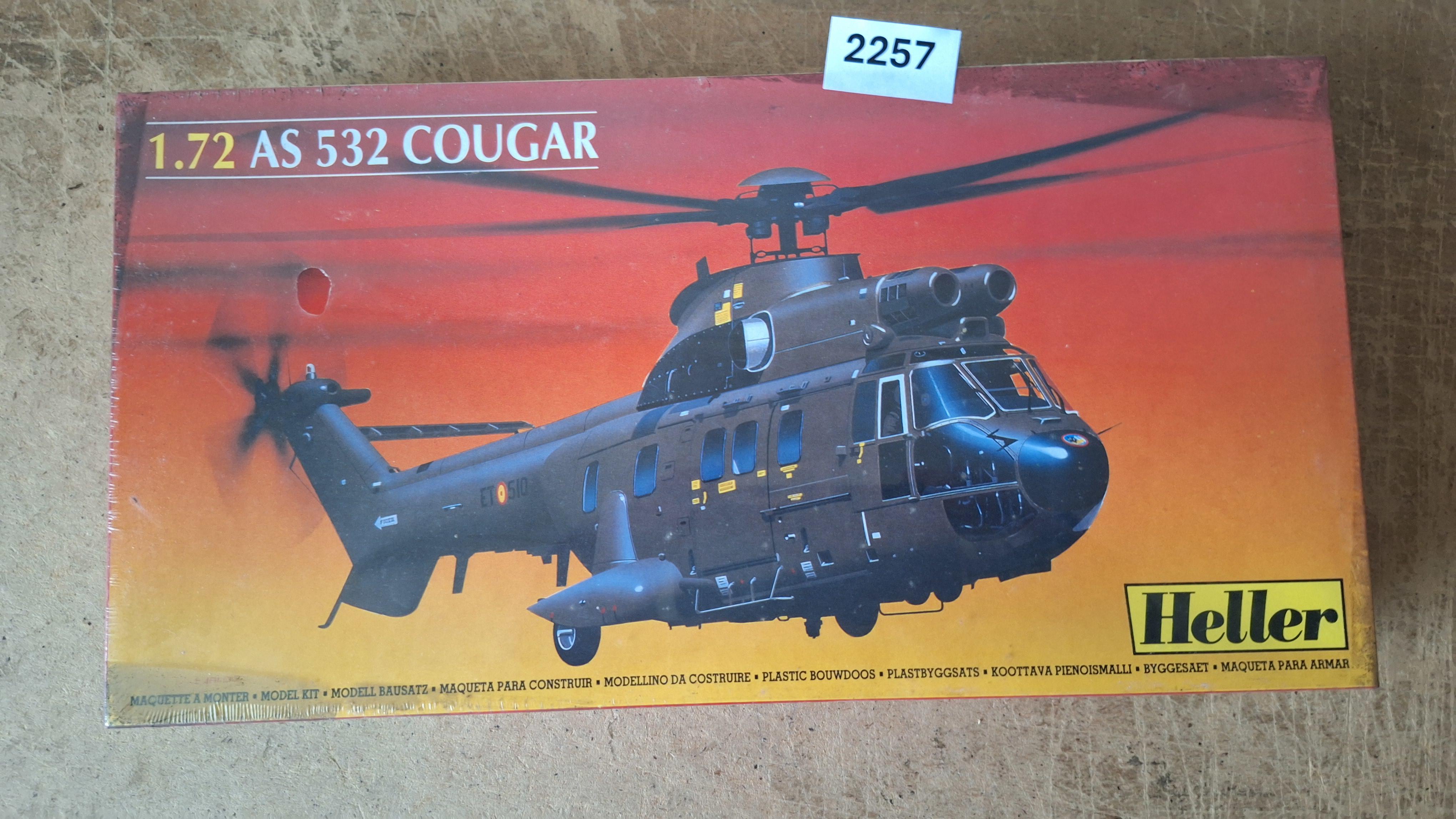 Heller modelbouwdoos AS 532 Cougar helikopter op schaal 1:72 – kavel bij Goeiendeal