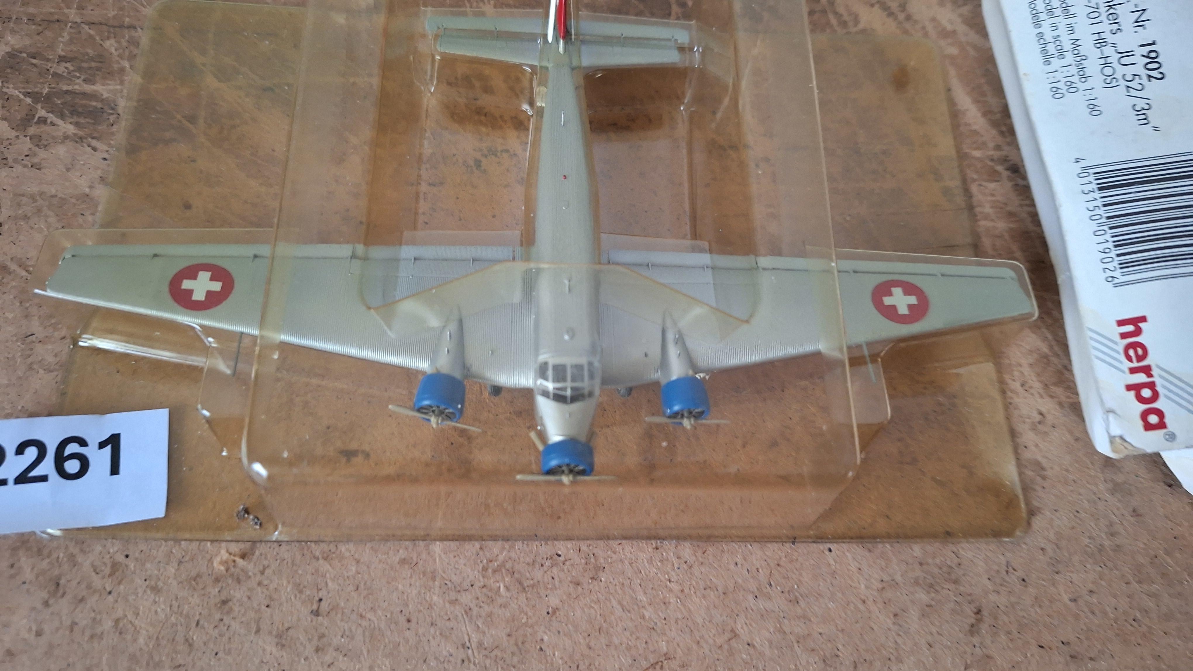 Herpa miniatuurmodel Junkers Ju 52/3m transportvliegtuig op schaal 1:160 – foto 2 – kavel bij Goeiendeal