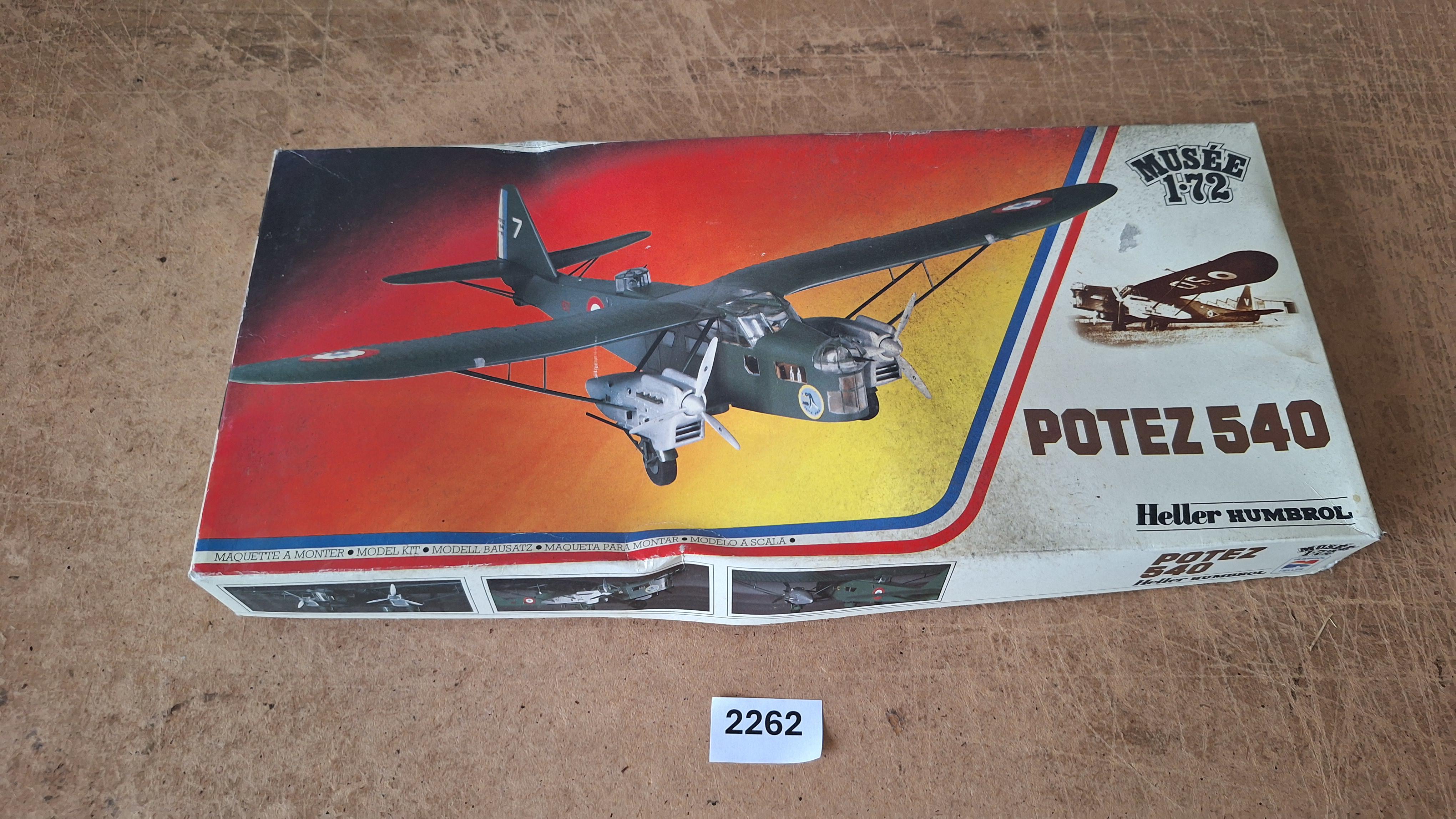 Heller modelbouwdoos Potez 540 bommenwerper op schaal 1:72 – kavel bij Goeiendeal