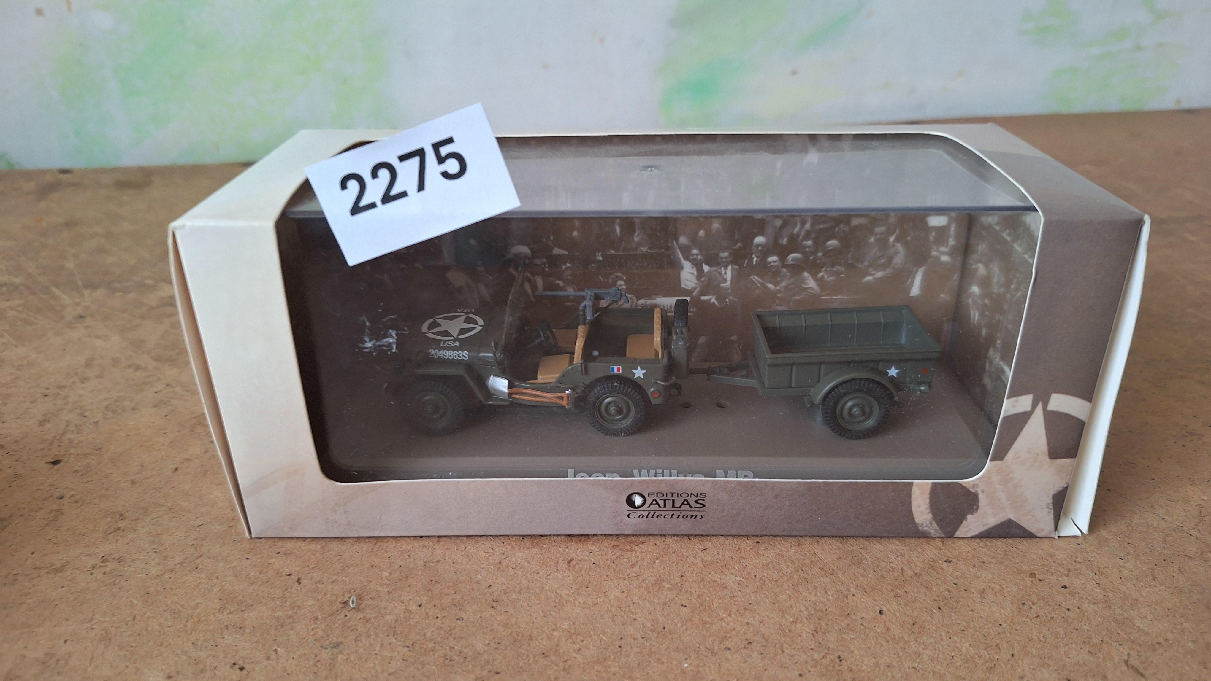 Editions Atlas schaalmodel Jeep Willys MB met aanhangwagen – kavel bij Goeiendeal
