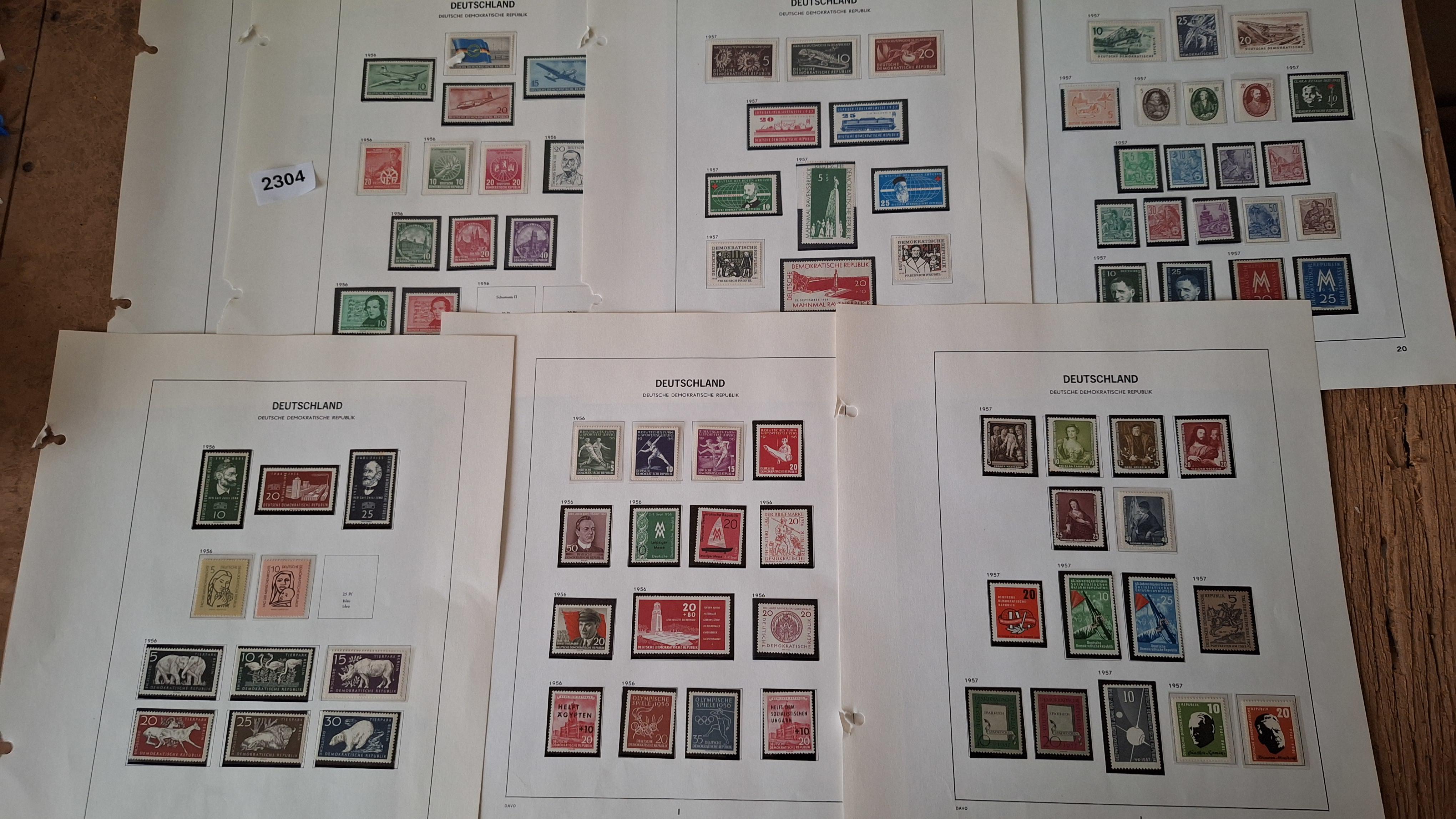 Verzameling historische postzegels uit Duitsland (DDR) op albumbladen – kavel bij Goeiendeal