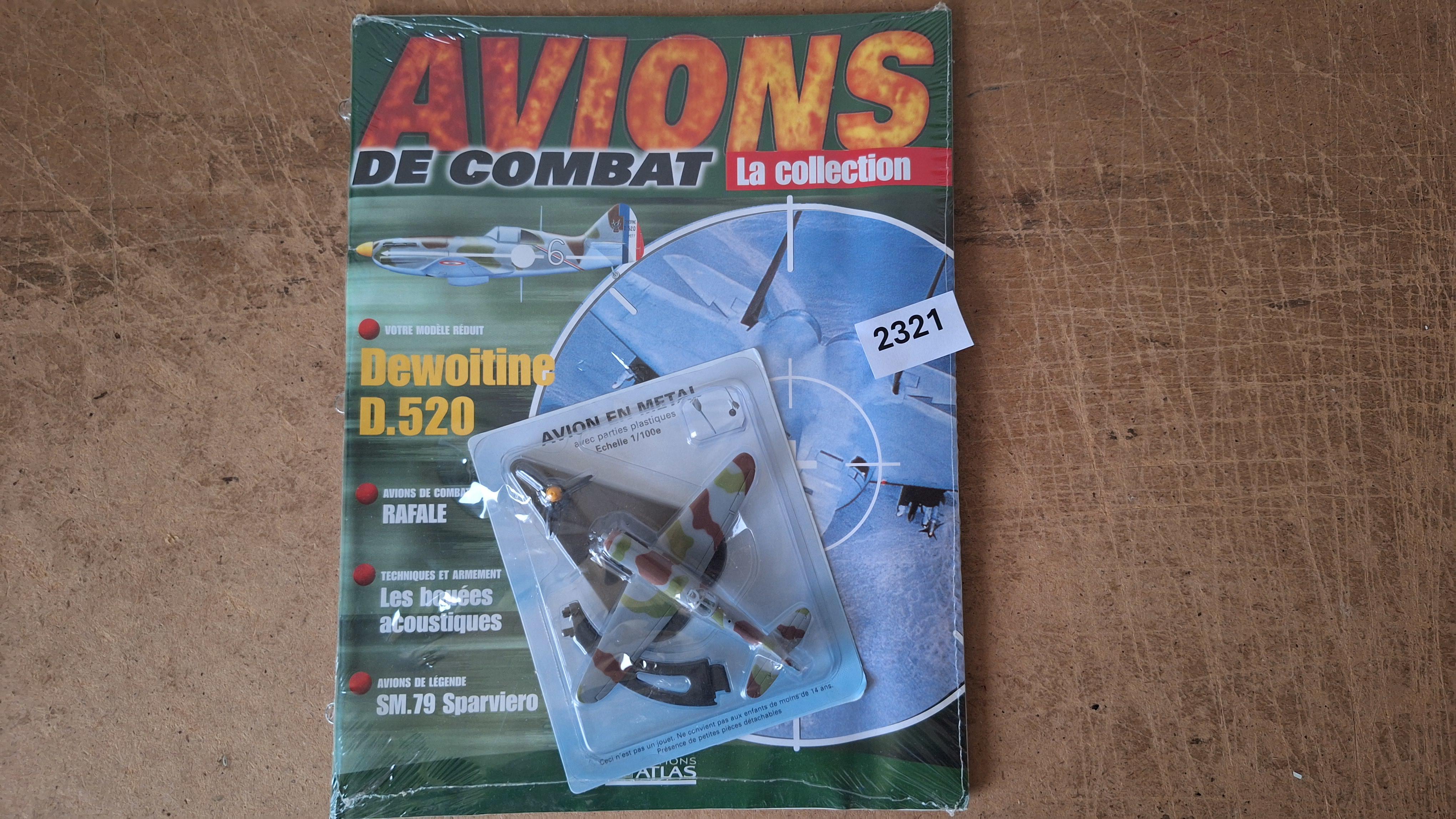 Editions Atlas miniatuurmodel Frans jachtvliegtuig Dewoitine D.520 met begeleidend tijdschrift – kavel bij Goeiendeal